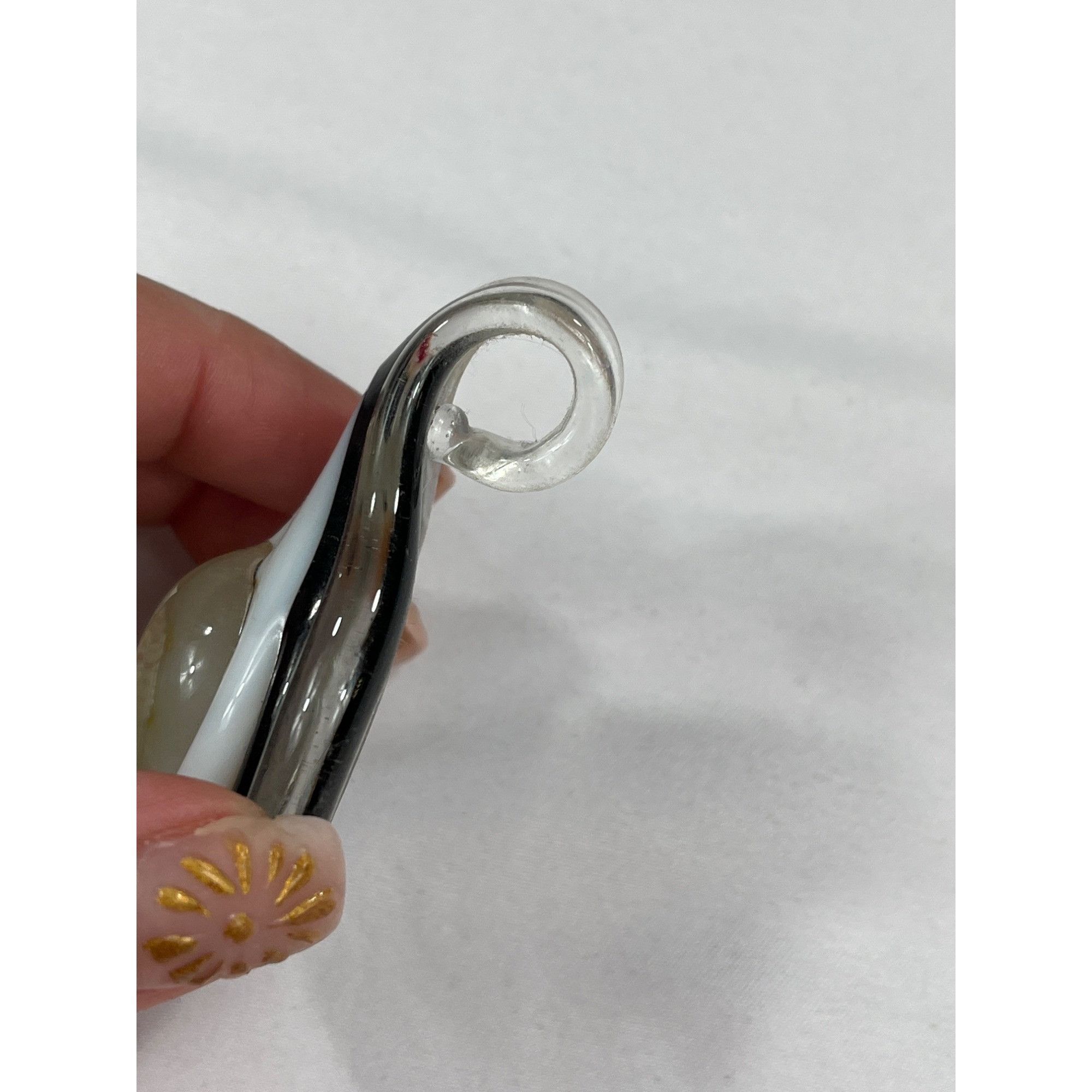 Vintage Vintage SKU 7889 Large Artisan Glass Pendant Art Deco Swirl Size ONE SIZE - 2 Thumbnail