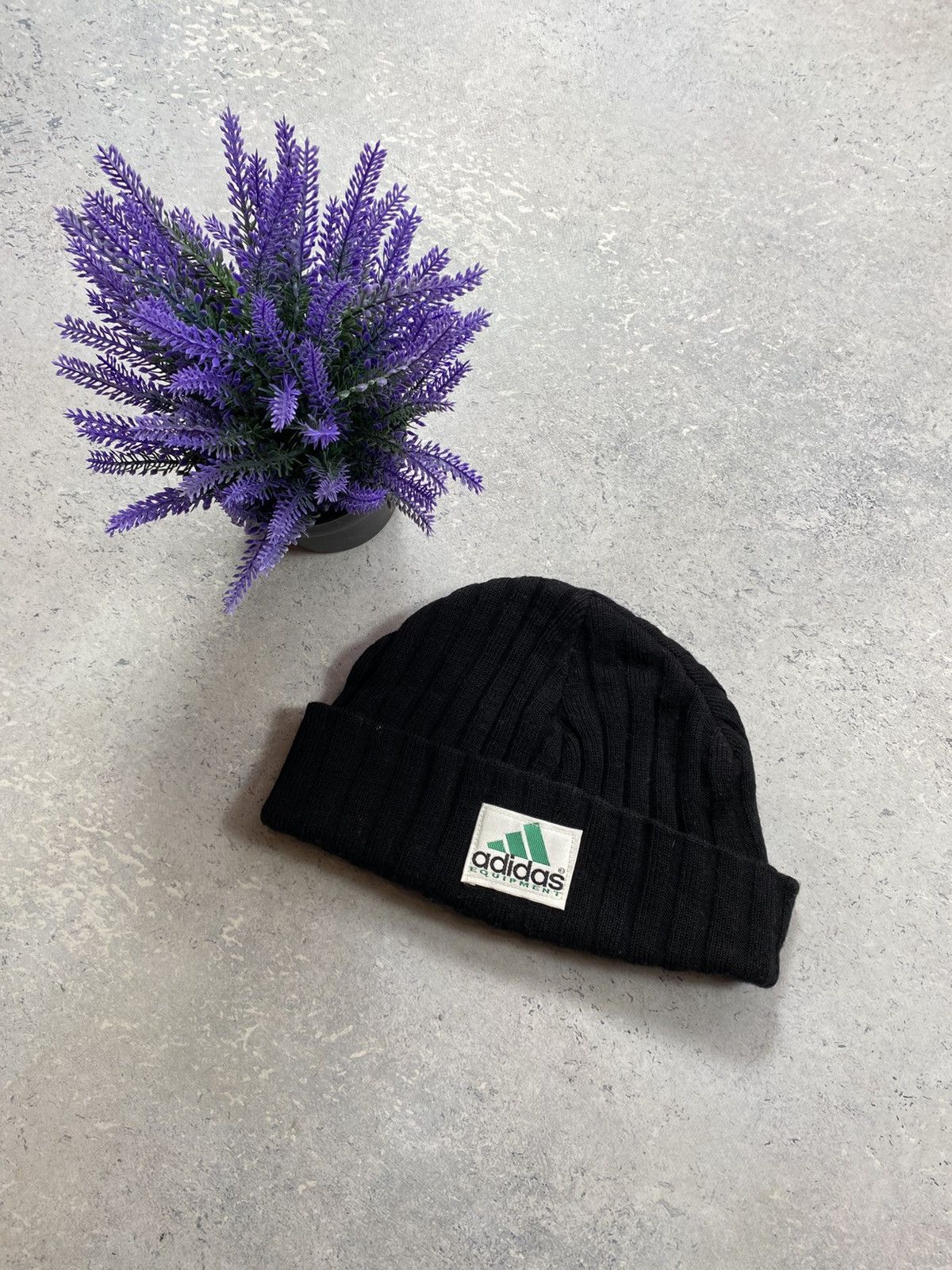 Adidas Vintage Adidas Equipment Black Knitted Hats One Size Size ONE SIZE - 1 Thumbnail