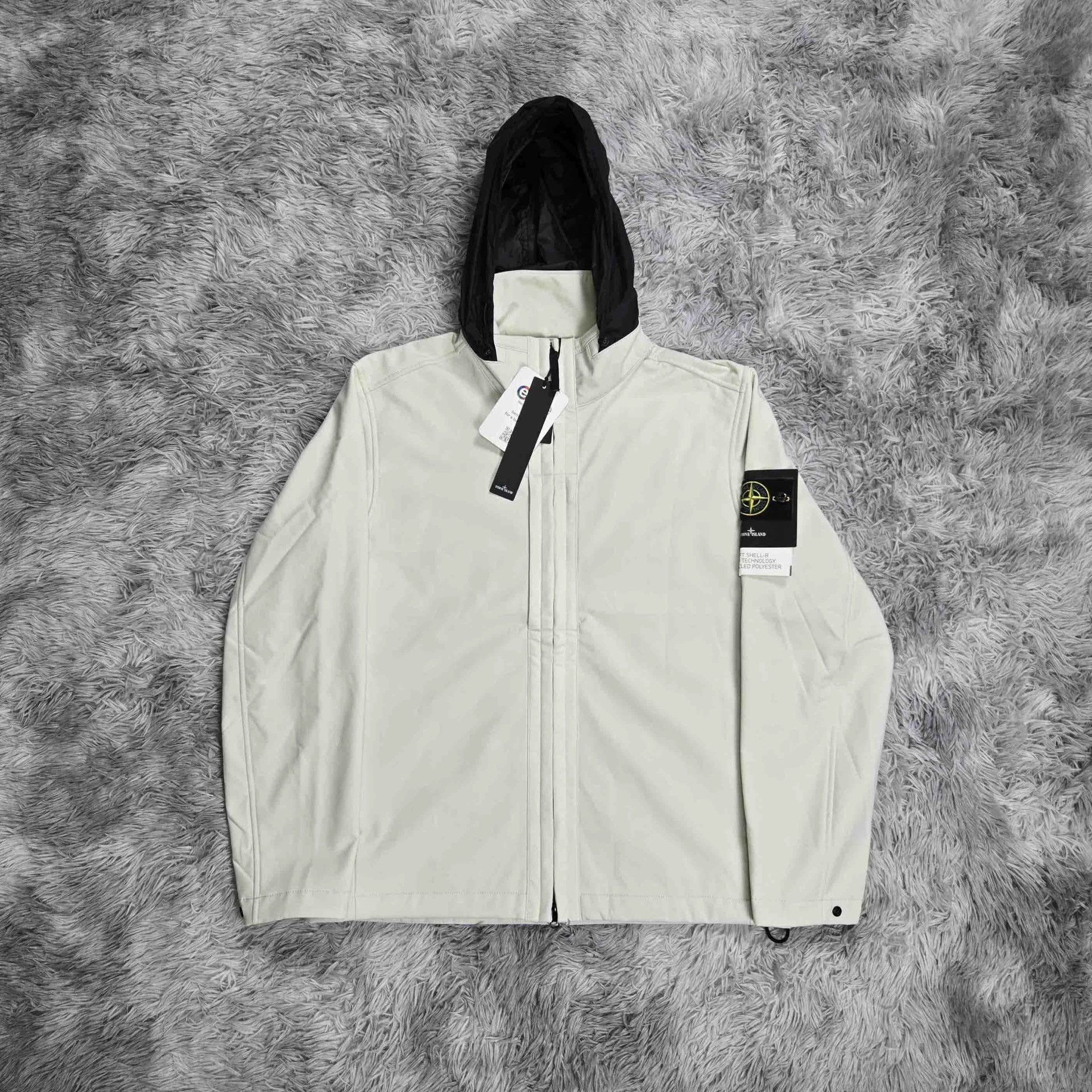 Stone Island stone island softshell jacket in ivory white Size US XXL / EU 58 / 5 - 7 Thumbnail