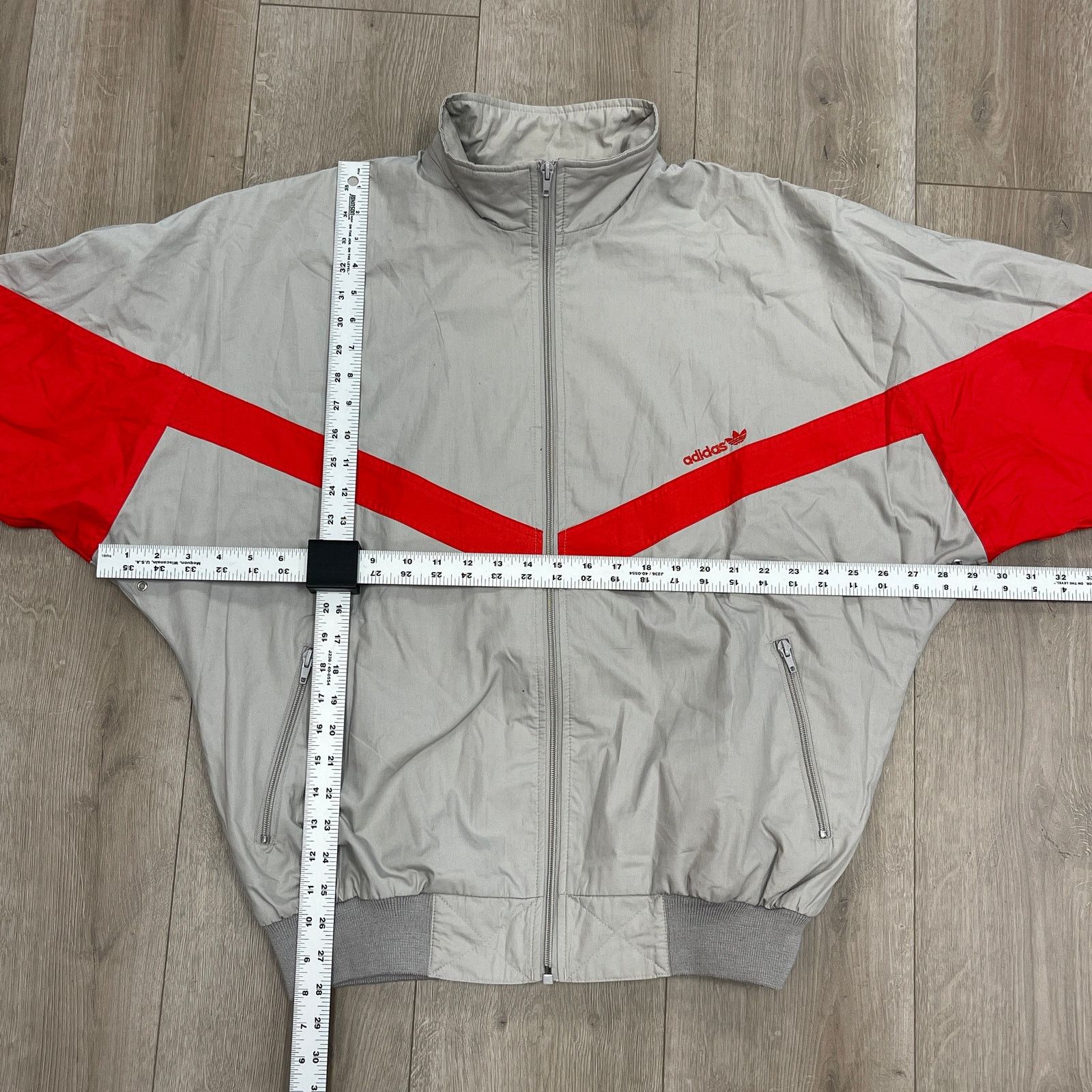 Adidas vintage 1980s Adidas full zip track jacket gray red size 54 Size US XXL / EU 58 / 5 - 2 Thumbnail