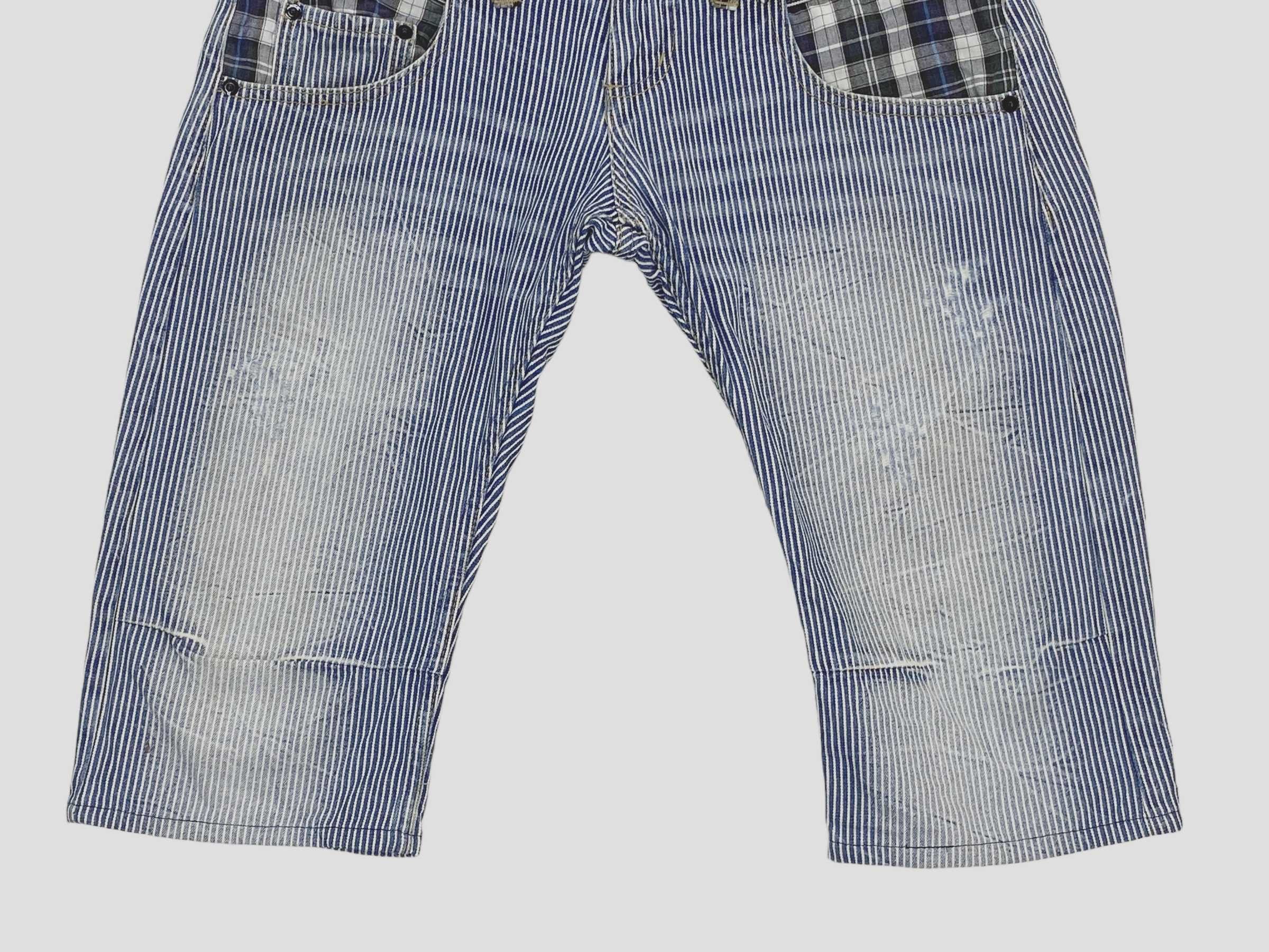 Other Dominates Stripes Hickory Double Waist Distressed Jeans Size US 31 - 4 Thumbnail