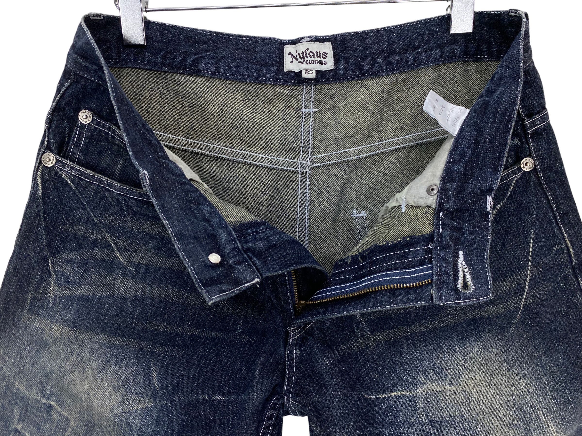 Japanese Brand Nylaus Distressed Denim Goth Punk Jeans Size US 32 / EU 48 - 10 Thumbnail