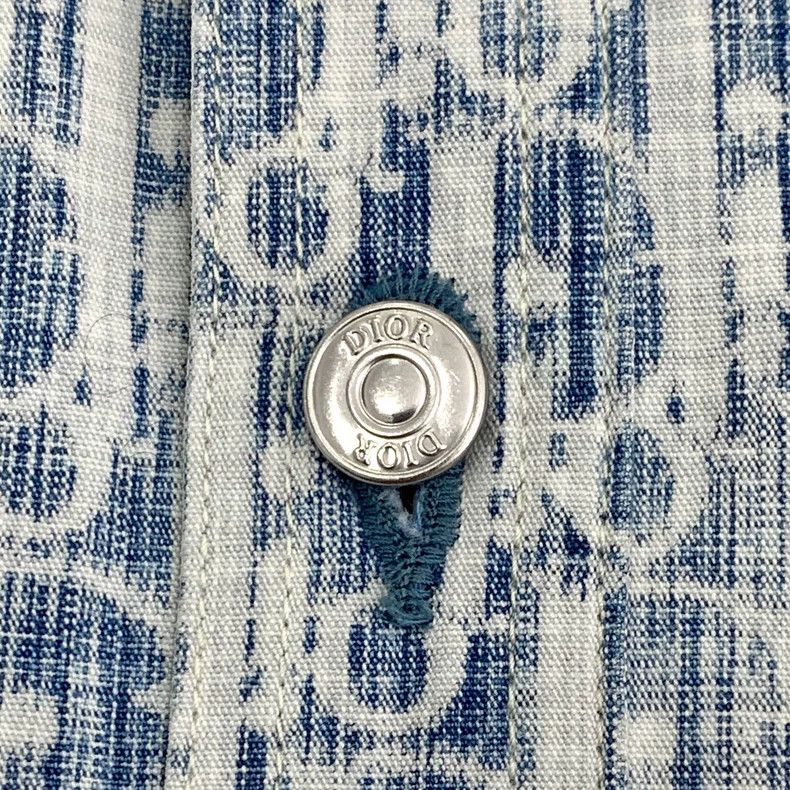 Dior Dior Size 38 Blue logo jacquart full printed cotton lapel s Size US XS / EU 42 / 0 - 5 Thumbnail