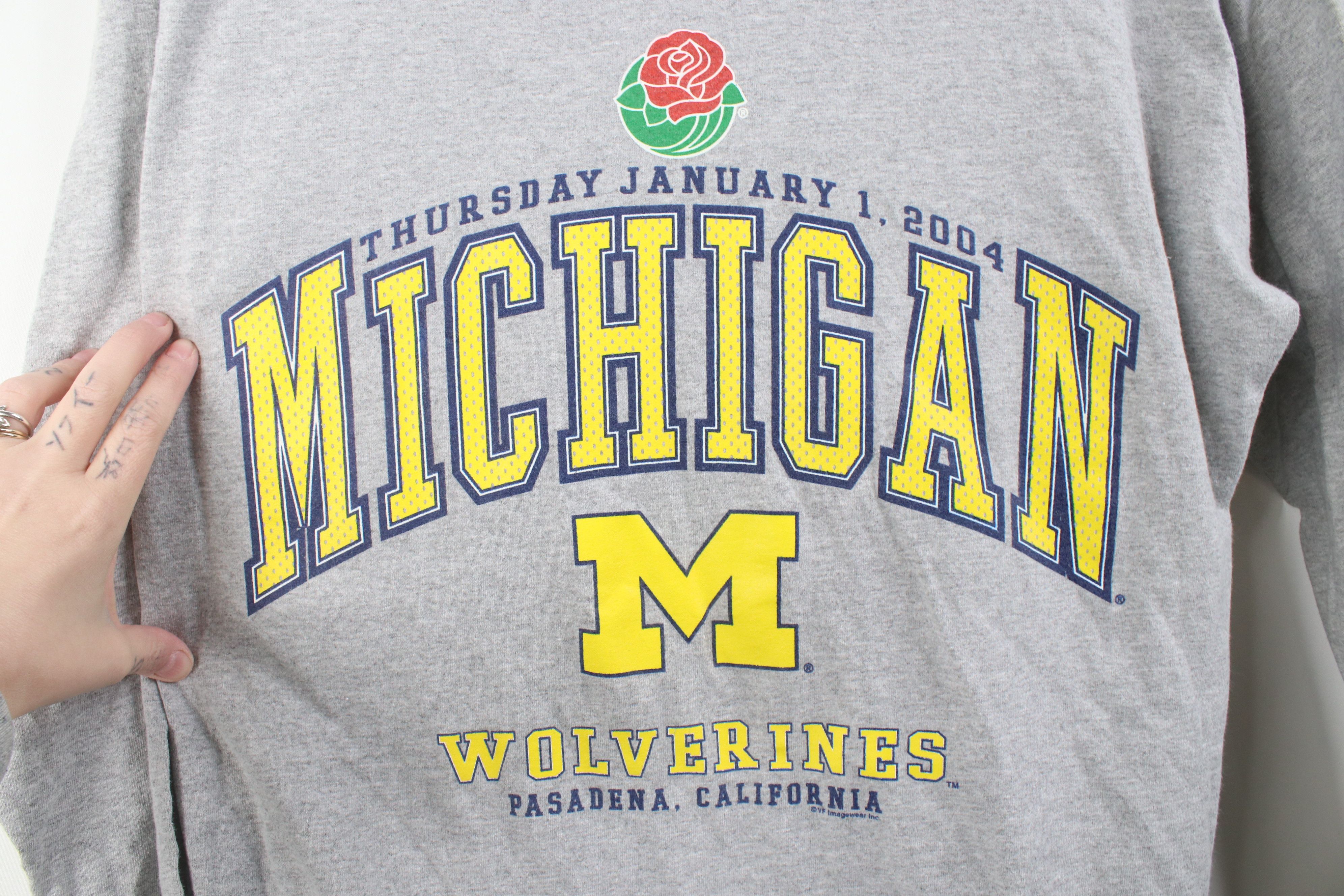 Vintage Vintage Rose Bowl University of Michigan Long Sleeve T-Shirt Size US XL / EU 56 / 4 - 5 Thumbnail