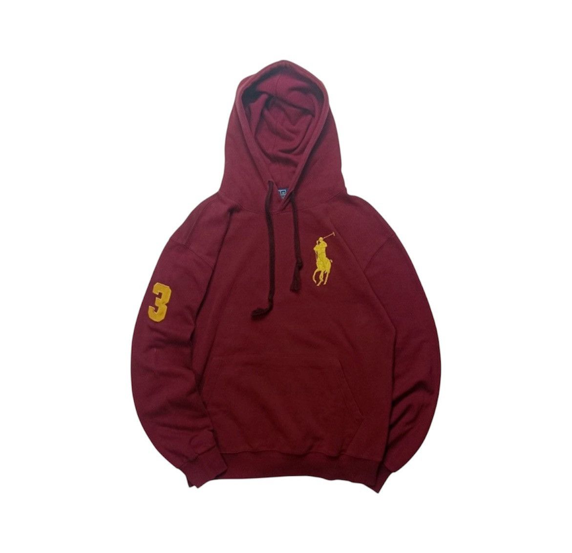 Polo Ralph Lauren Vintage Polo Ralph Lauren Big Logo Maroon Hoodie Size US M / EU 48-50 / 2 - 1 Thumbnail