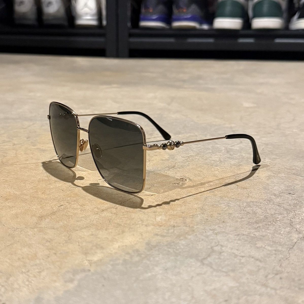 Jimmy Choo Jimmy Choo Hester Gradient Lens Square Frame Sunglasses Gold Size ONE SIZE - 2 Thumbnail