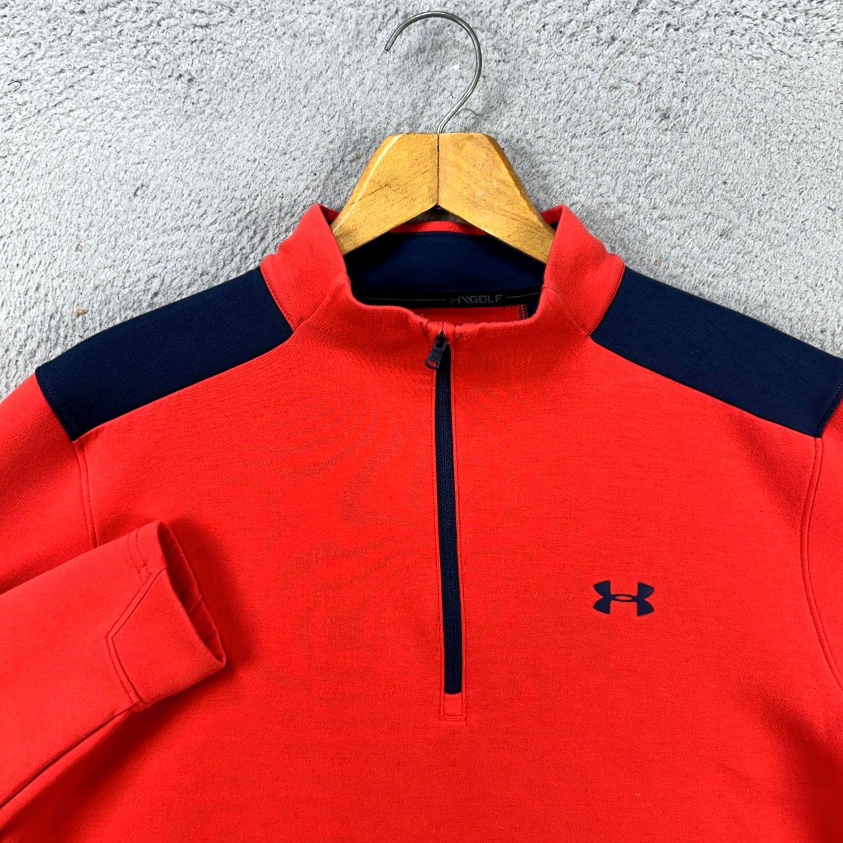 Under Armour Under Armour Sweatshirt Pullover Mens Large Red Golf Quarter Zip Loose Athletic Size US L / EU 52-54 / 3 - 6 Thumbnail