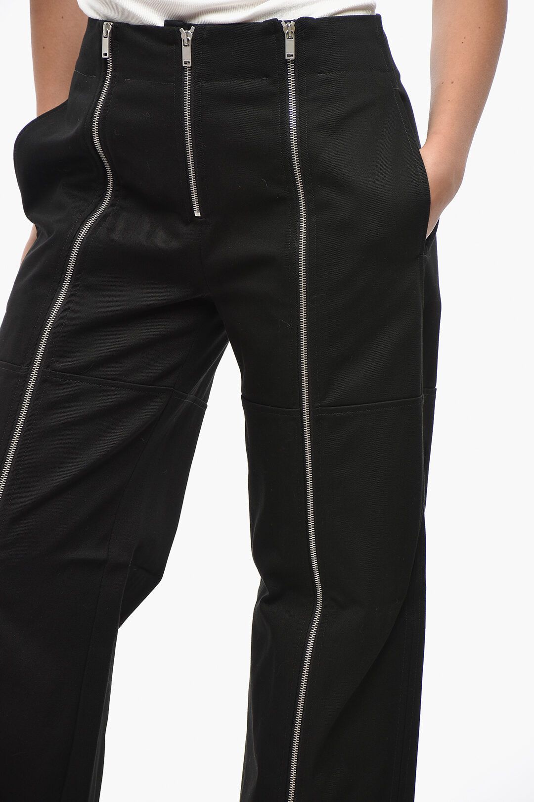 Jil Sander og1mm1225 Cotton Straight Fit Pant in Black Size 27" / US 4 / IT 40 - 3 Thumbnail
