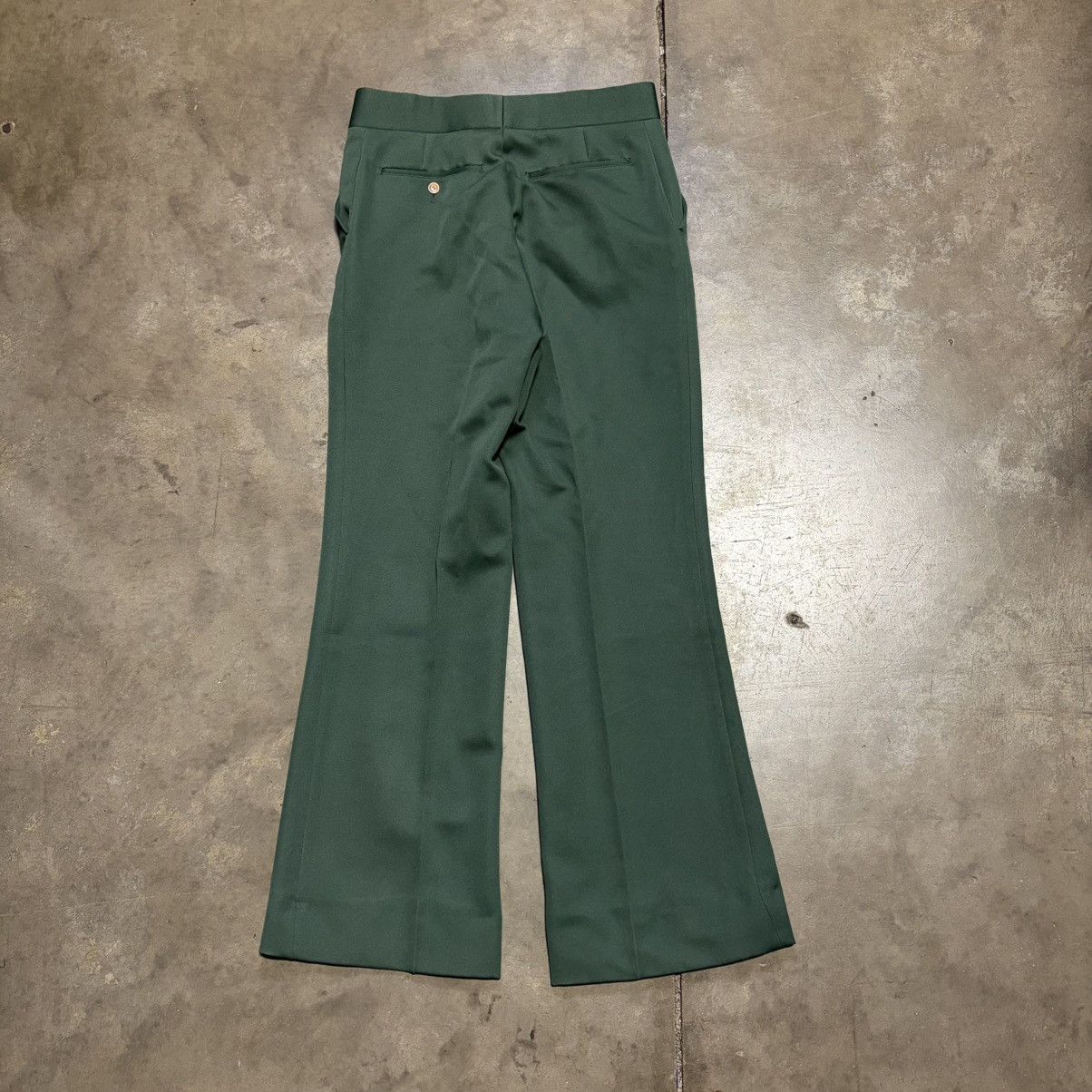 Vintage Vintage Green Bell Bottom Flare Pants Pleated Front Western Size US 31 - 9 Thumbnail