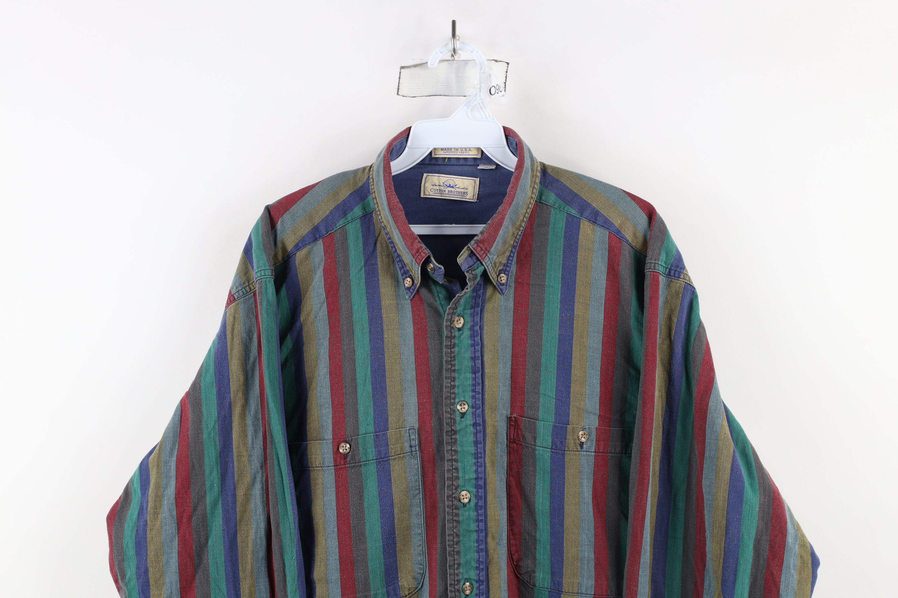 Vintage Vintage 90s Streetwear Rainbow Striped Button Down Shirt USA Size US XL / EU 56 / 4 - 2 Thumbnail