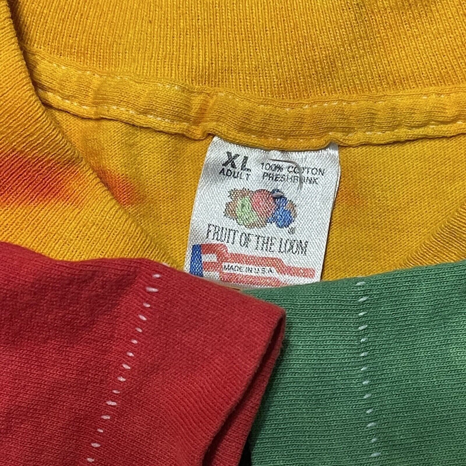 Fruit Of The Loom Vtg Rare Bob Marley T-Shirt XL AOP 90s War Quote Tie Dyed Size US XL / EU 56 / 4 - 8 Thumbnail