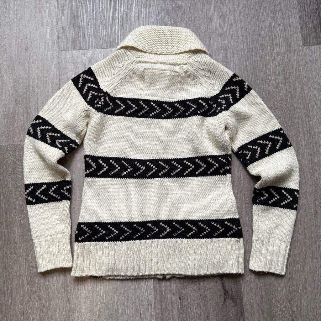 The Unbranded Brand Triple Five Soul Cream and Black Cowl Neck Zip Up Sweater Size M / US 6-8 / IT 42-44 - 2 Thumbnail