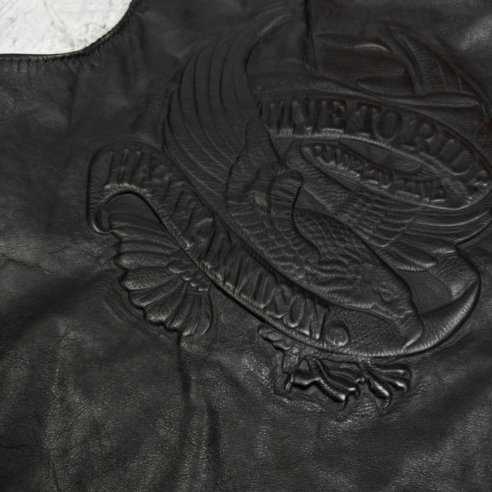 Harley Davidson Harley-Davidson Black Leather Full Zip Biker Vest S Size US S / EU 44-46 / 1 - 6 Thumbnail