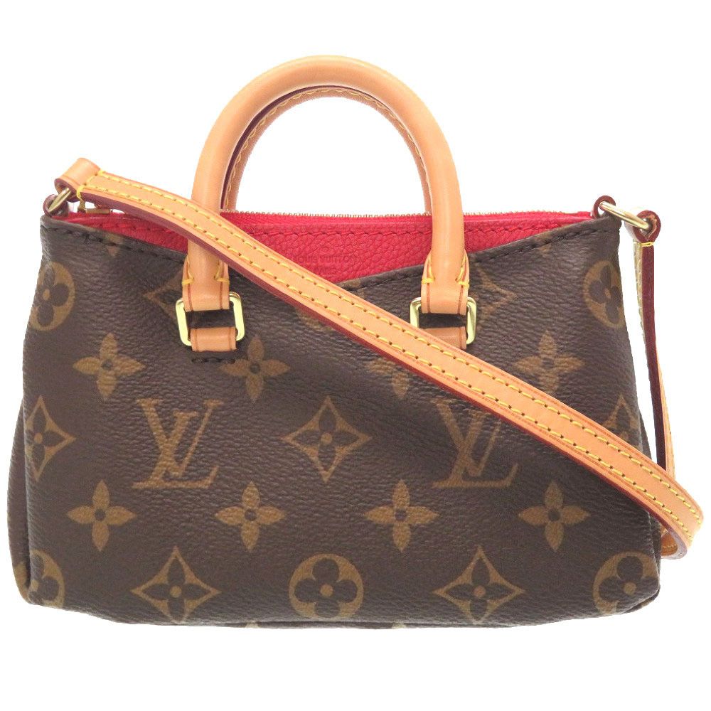 image of Louis Vuitton Monogram Nano Pallas Shoulder Bag Brown, Women's