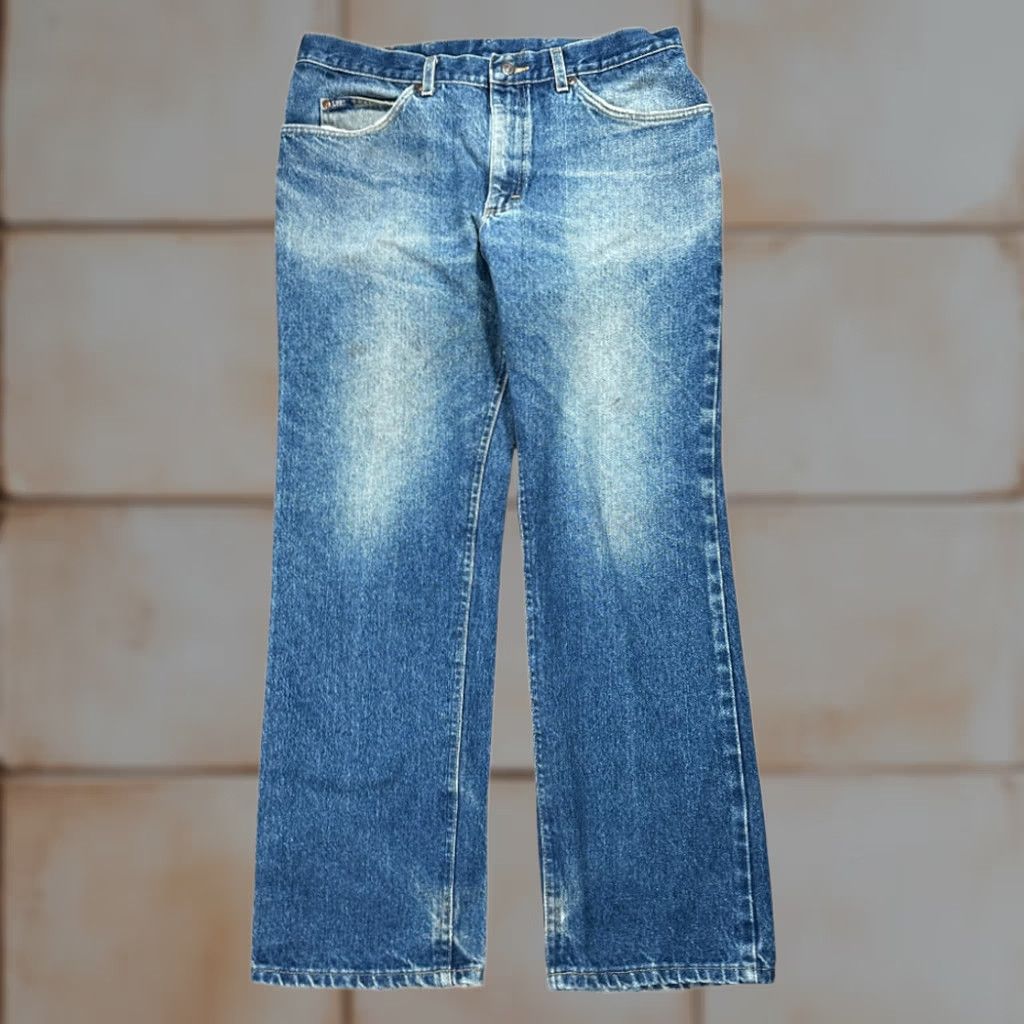 Lee VINTAGE Lee Jeans Mens 34x29 Blue Dark Wash Relaxed Fit Straight Denim Fade 90s Jeans Mens 34 Blue 90s Denim Lee Size US 34 / EU 50 - 1 Thumbnail