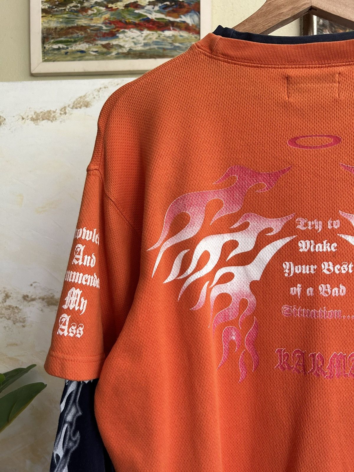 If Six Was Nine Y2k Affliction Fire Long Sleeve Size US M / EU 48-50 / 2 - 3 Thumbnail