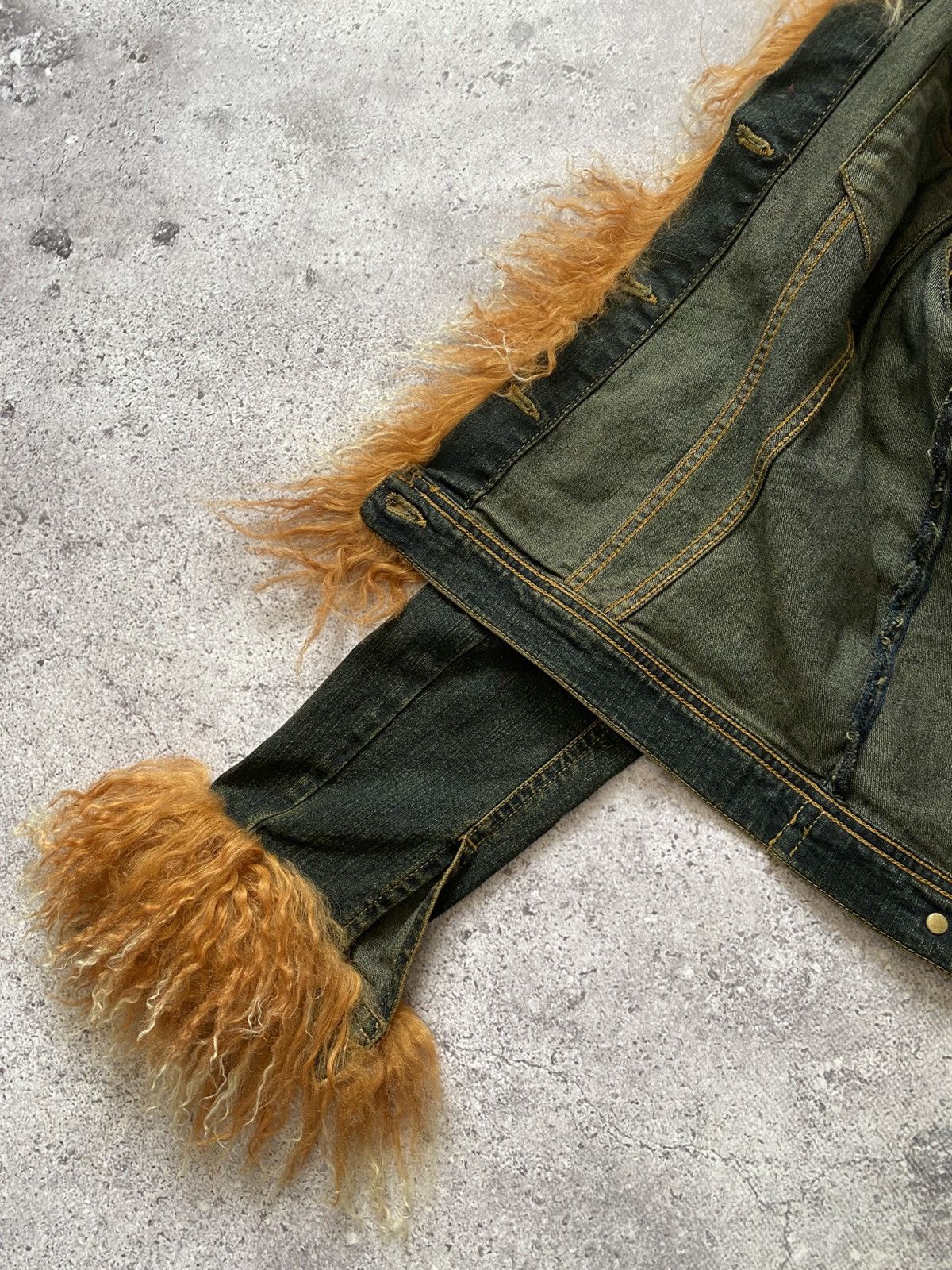 Other Vintage 90s Kryos Paris Blue Denim Jacket Faux Fur Y2K Sz 40 Size M / US 6-8 / IT 42-44 - 12 Thumbnail