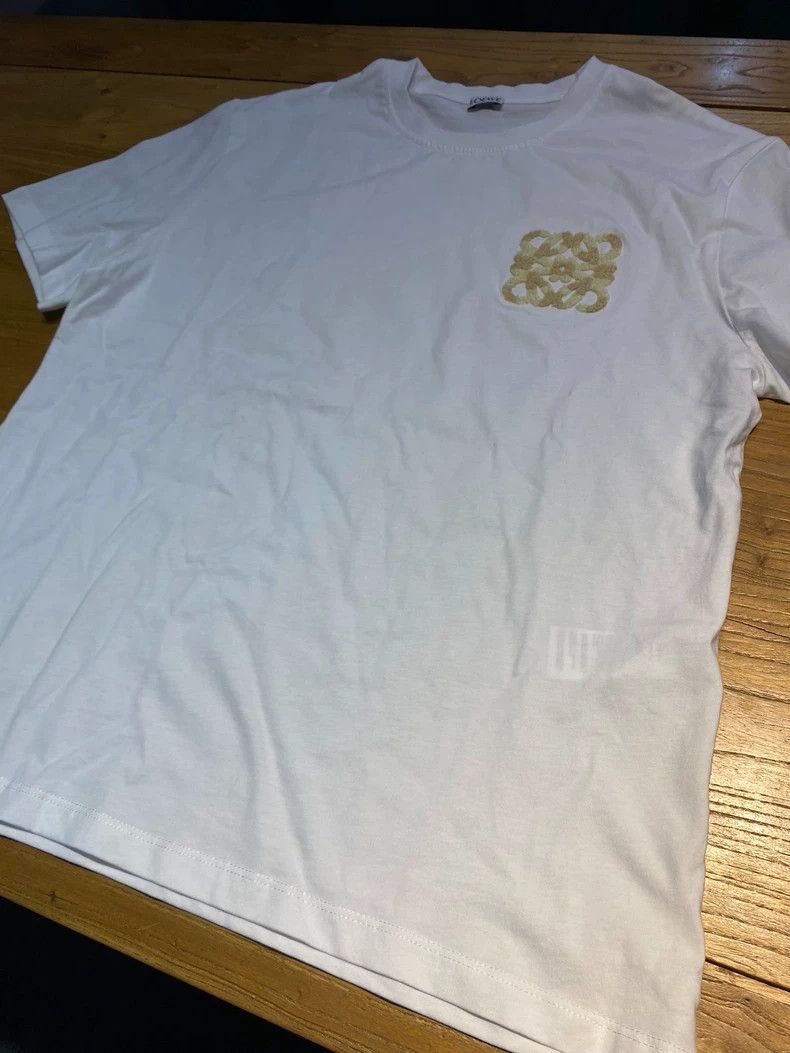 Loewe LOEWE White combed cotton loose version round neck short s Size S / US 4 / IT 40 - 6 Thumbnail