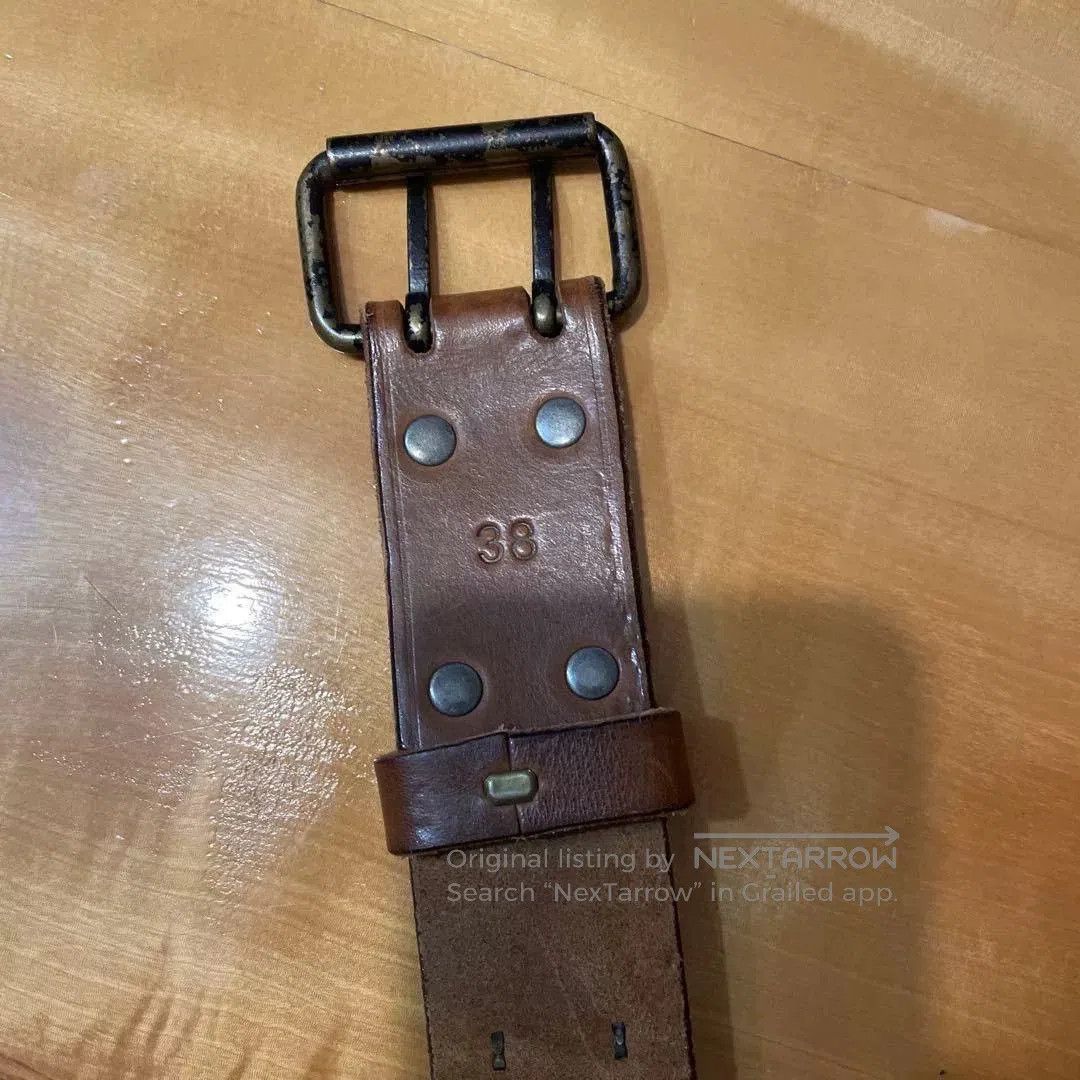 RRL Ralph Lauren RRL Leather Belt with Brass Studs. Size ONE SIZE - 4 Thumbnail