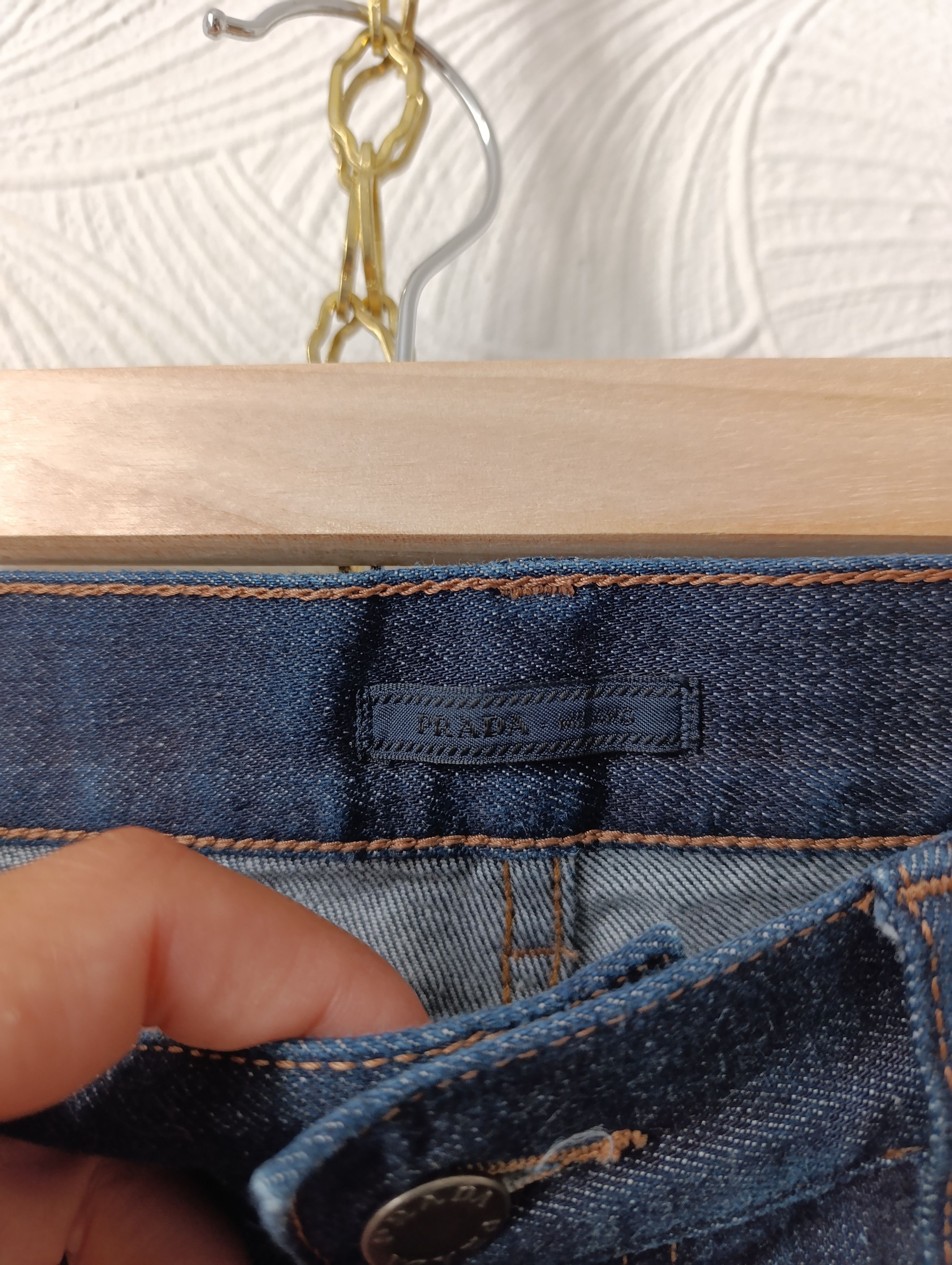 Designer PRADA SLIM-FIT MID-RISE JEANS NAVY Size US 31 - 13 Thumbnail