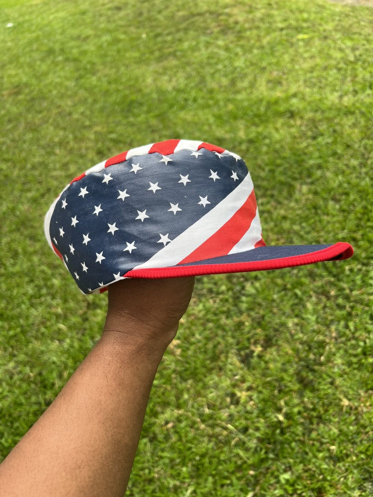 Vintage PAINTERS HAT AMERICA FLAG Size ONE SIZE - 2 Thumbnail