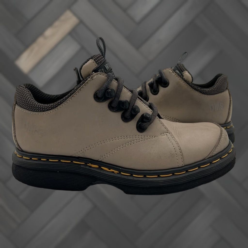 Dr Martens Dr. Martens 9293 Oxfords Men's Size 5 Gray Leather Lace-Up Cushioned Casual Shoes in Grey