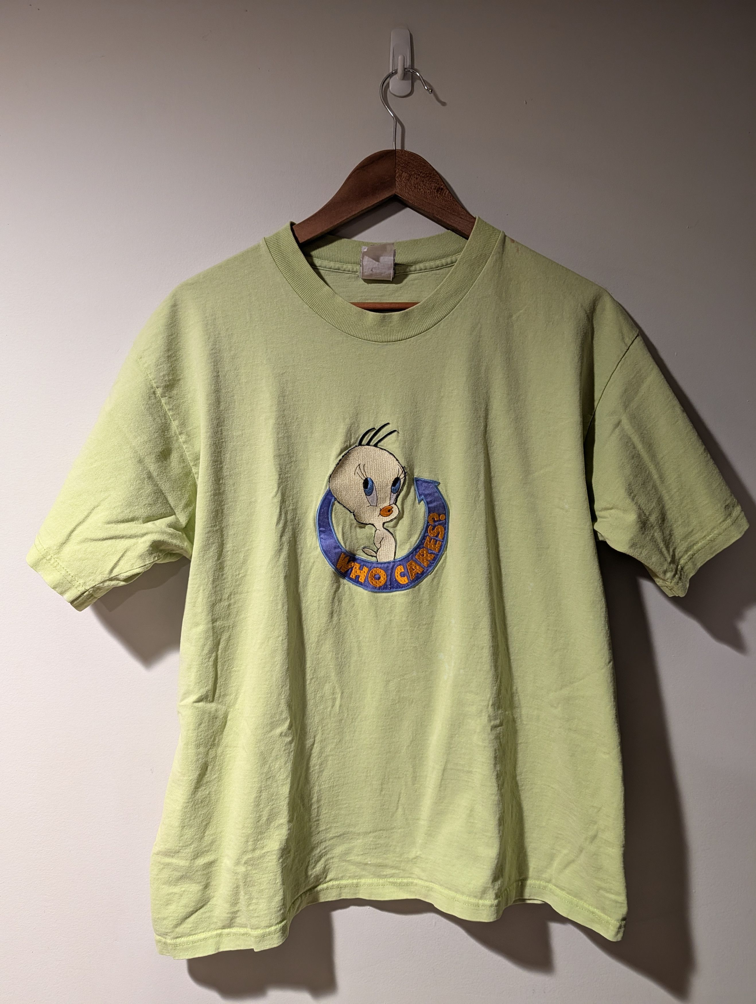 Cartoon Network Vintage 90s Tweety Bird Cartoon Network Who Cares T-Shirt Size US XL / EU 56 / 4 - 1 Thumbnail