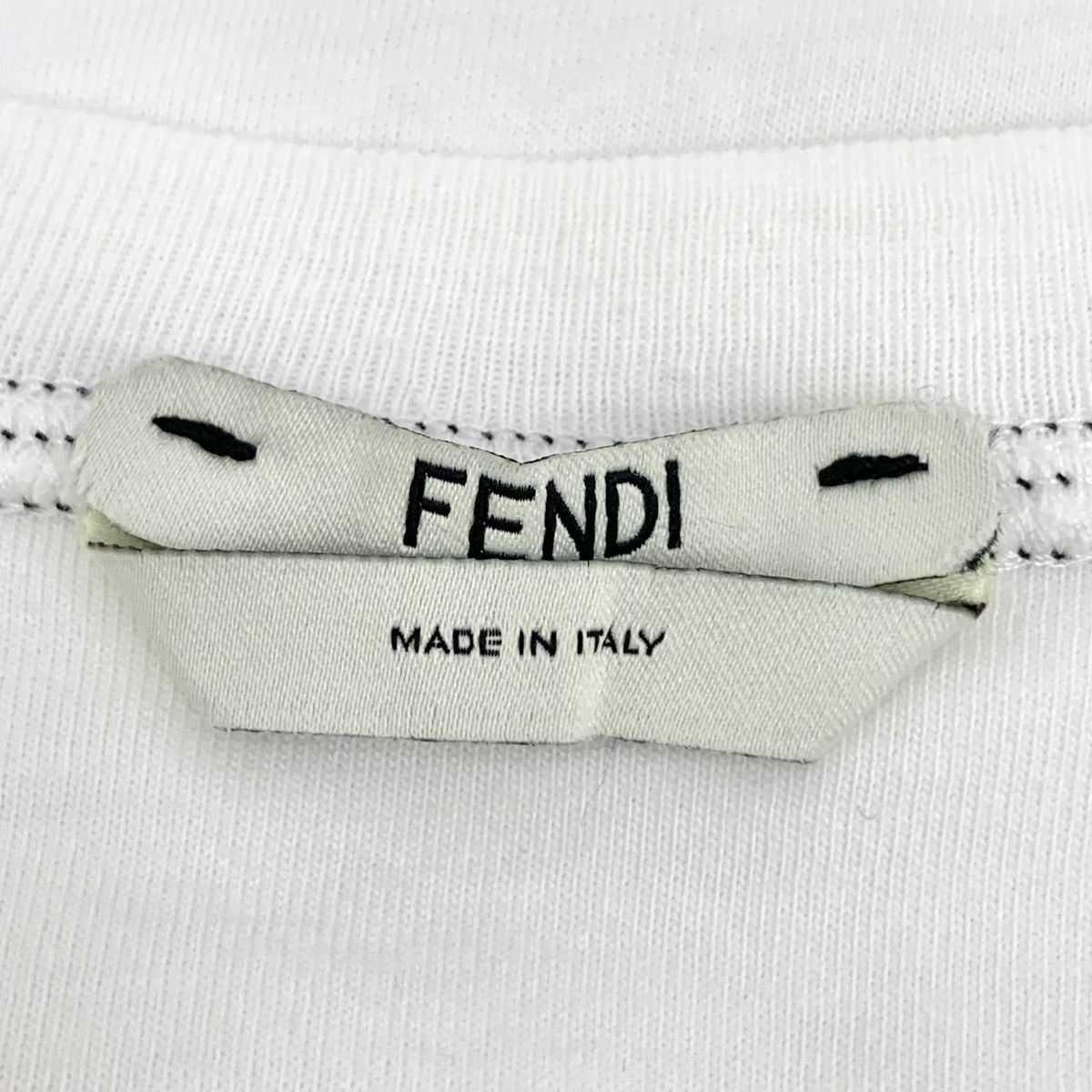 Fendi Fendi White Double F Printed Short Sleeve T-shirt K26WX Size L / US 10 / IT 46 - 5 Thumbnail