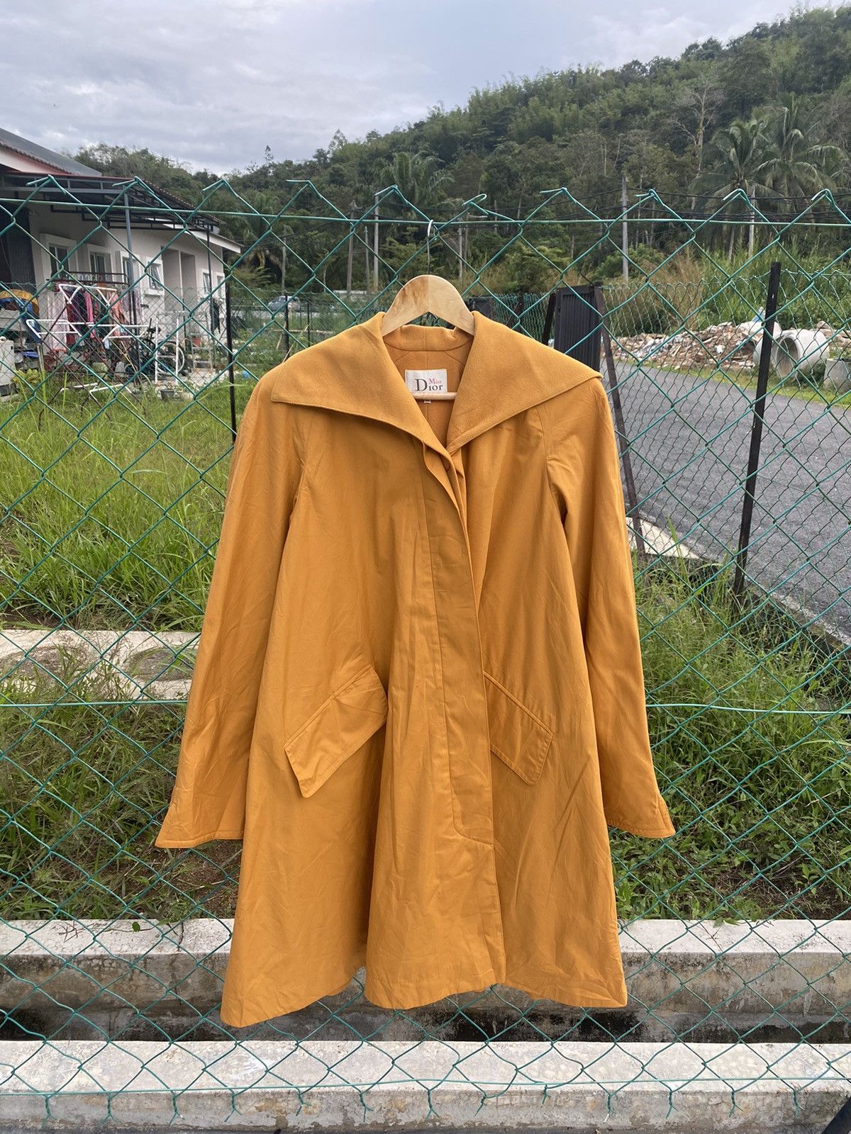 image of Christian Dior Monsieur x Dior Miss Dior Overcoat in Orange, Women's (Size Medium)