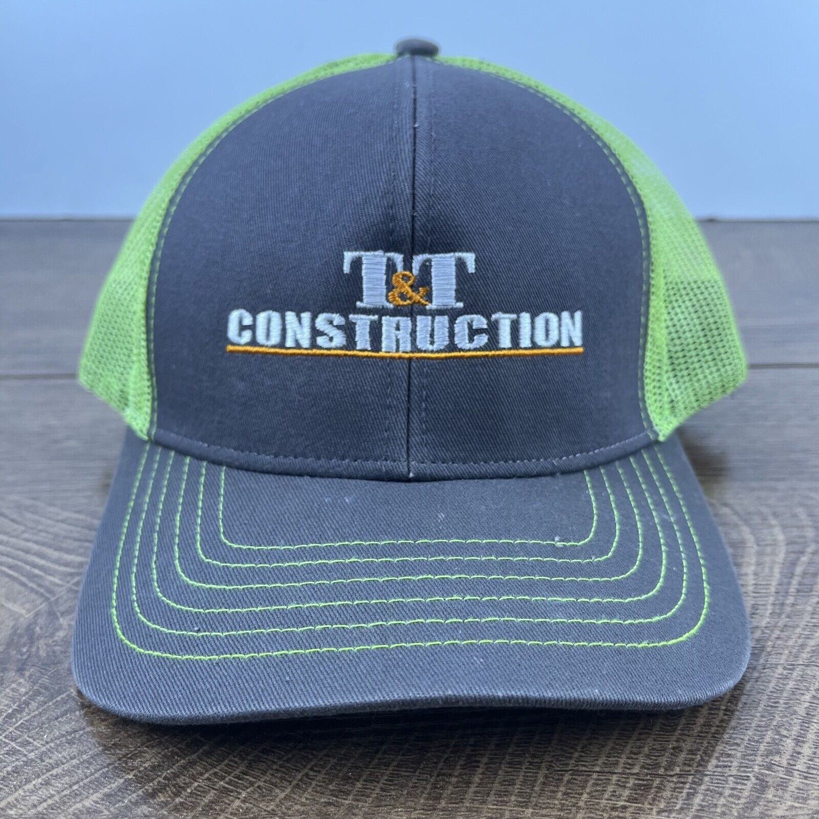 Other T&T Construction Hat Gray Cap Adjustable Hat Gray Adult Fit Size ONE SIZE - 1 Thumbnail