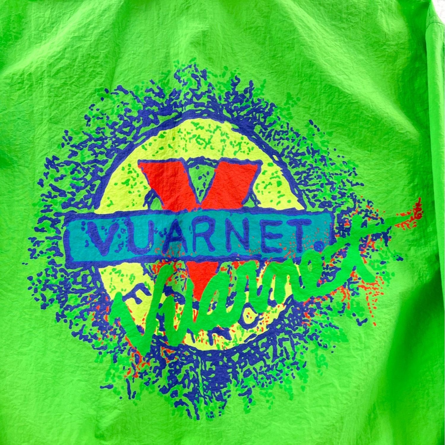Vuarnet Vintage 80s Vuarnet Bright Green Pullover Windbreaker Jacket Size US M / EU 48-50 / 2 - 3 Thumbnail