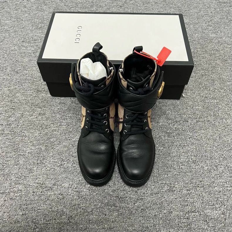 Gucci Gucci Marmont Logo Print Short Boots-2506 Size US 5 / IT 35 - 3 Thumbnail