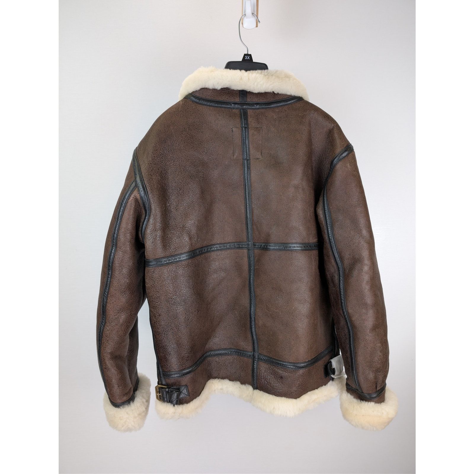 Alpha Industries o1rshd1 CC20 B-3 Sherpa leather bomber jacket in Dark Brown Size US M / EU 48-50 / 2 - 13 Thumbnail