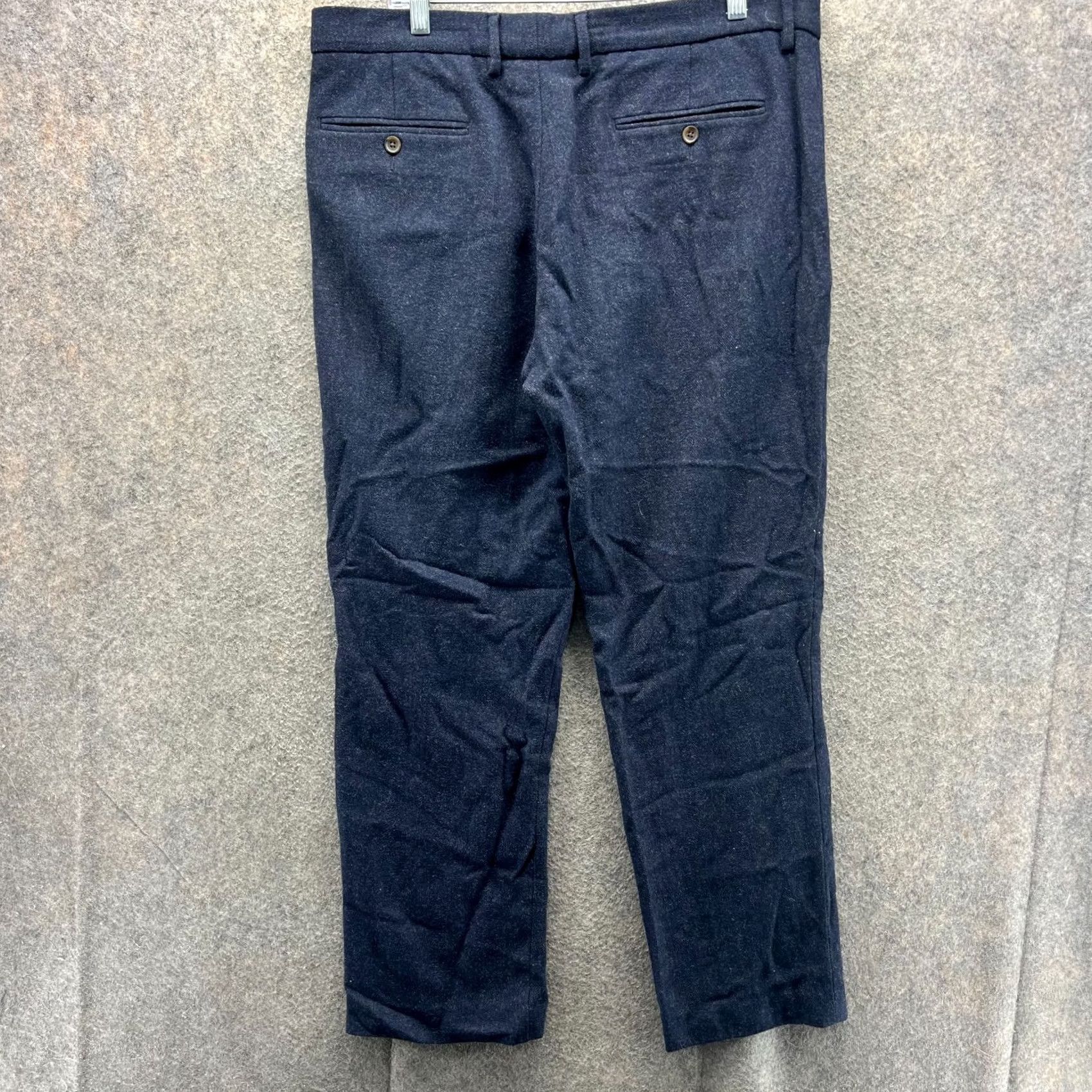 J.Crew J.Crew Dress Pants Men 36x32 Navy Blue Wool Blend Slim Fit Classic Trousers Dress Pants Slim Navy Blue Wool Men 36x32 Mens Pants 36 Inseam 32in Size US 36 / EU 52 - 2 Thumbnail