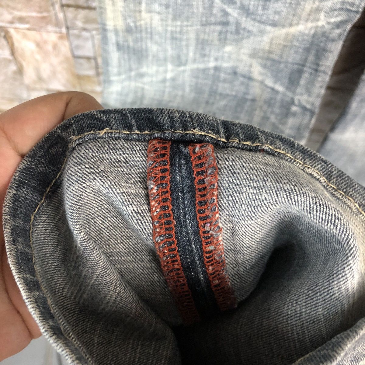 Japanese Brand Urban Crush faded Blue denim Jeans #A996 Size 30" / US 8 / IT 44 - 11 Thumbnail