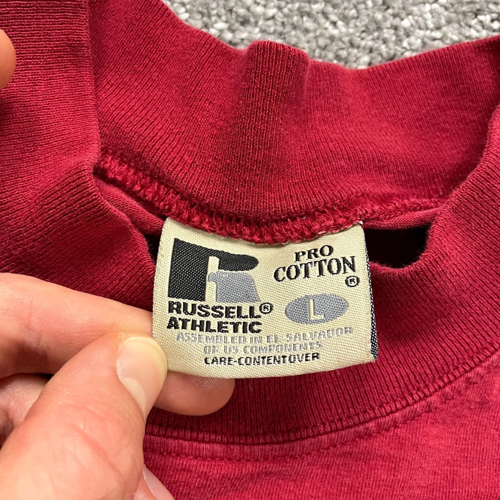 Russell Athletic Russell Athletic Long Sleeve Shirt Mens Large Red Alabama Crimson Tide Mock Neck Tee Size L / US 10 / IT 46 - 7 Thumbnail
