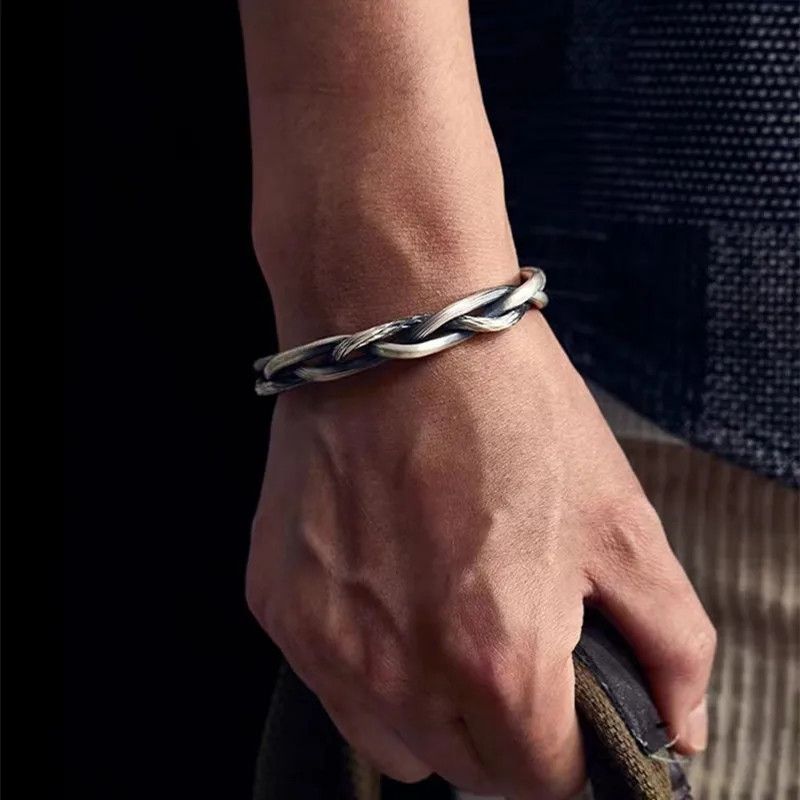 Jewelry Silver-Plated Twisted Twist Bracelet Size ONE SIZE - 1 Thumbnail