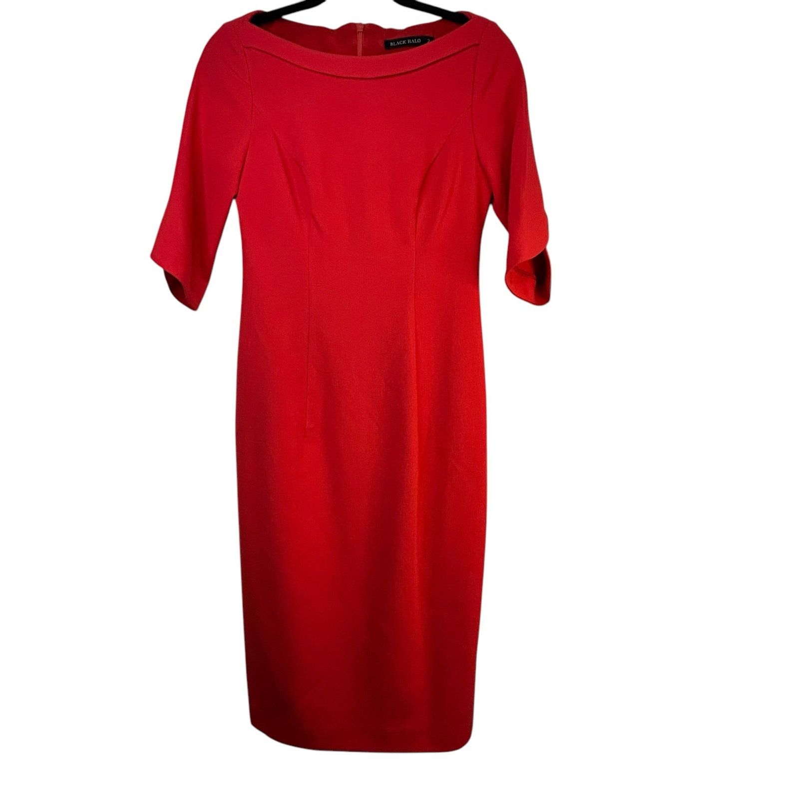 Black Halo Black Halo - Red Nuelle Petal Sleeve Dress - Size 2 Size XS / US 0-2 / IT 36-38 - 2 Thumbnail
