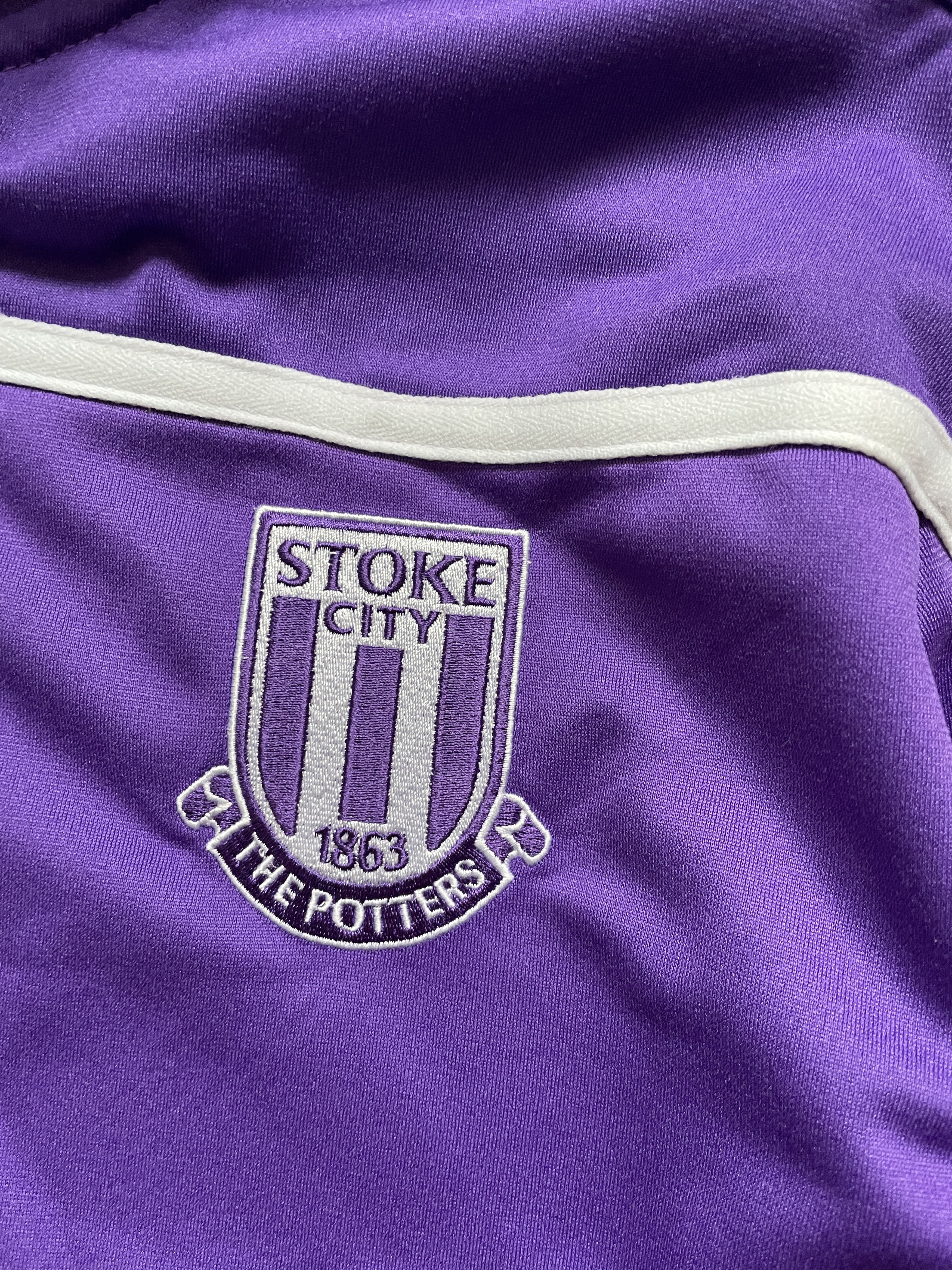 Macron STOKE CITY MARCON ZIP TRACKTOP BLOKECORE SOCCER Size US S / EU 44-46 / 1 - 2 Thumbnail