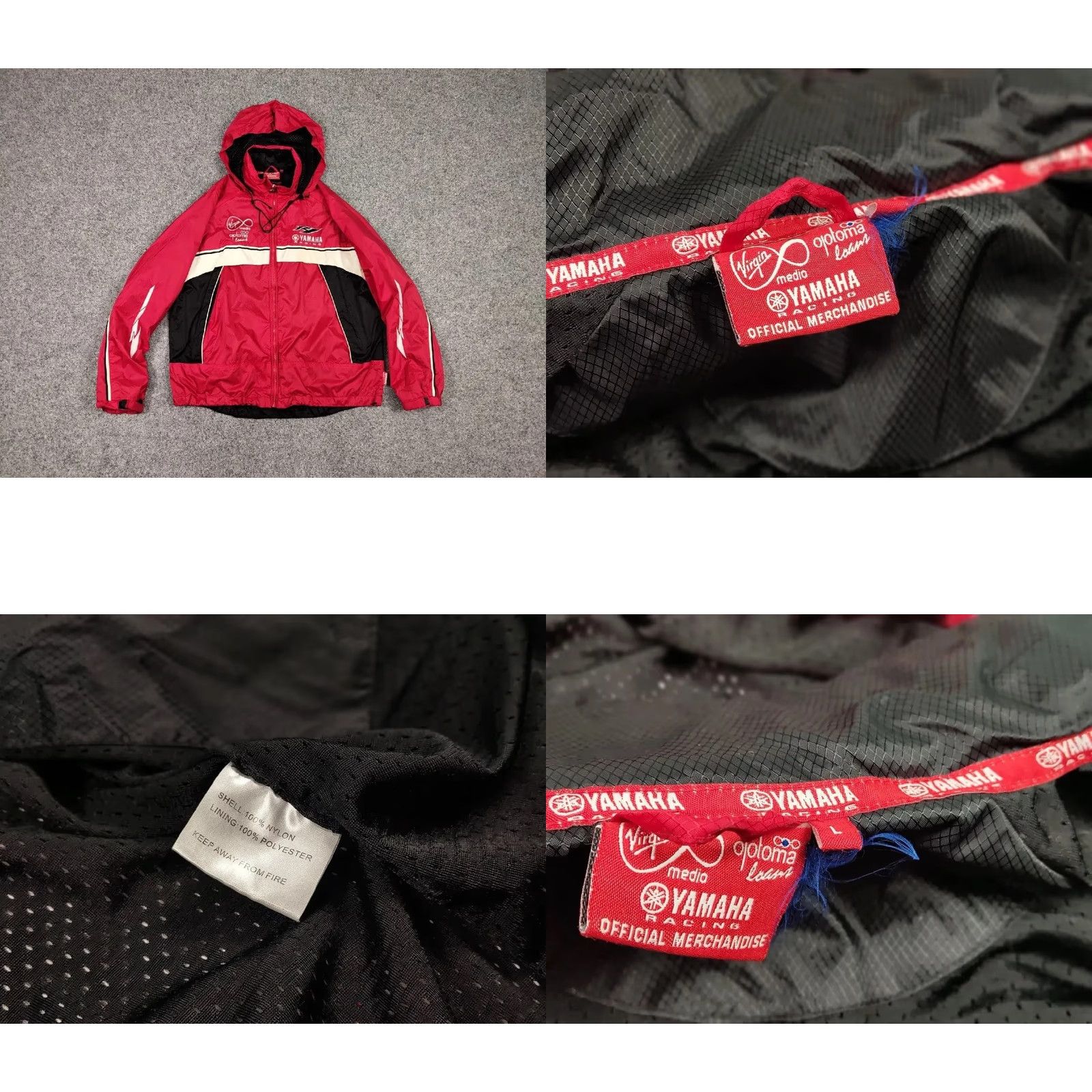 Yamaha VINTAGE Yamaha Racing Windbreaker Jacket Mens L Red Logo 90s Windbreaker Full Zip All Seasons Vintage Yamaha Racing Jacket Size US L / EU 52-54 / 3 - 10 Thumbnail