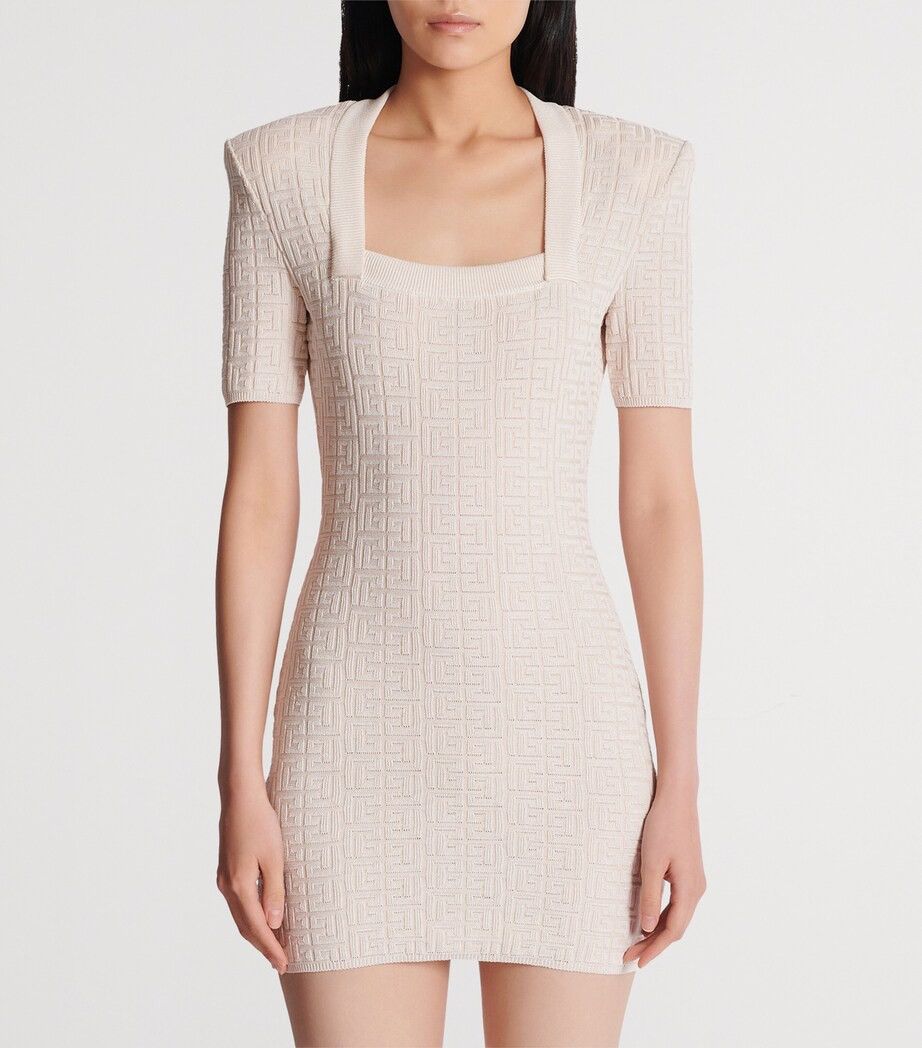 Balmain BALMAIN ‘25 Knit PB Labyrinth Mini Dress *New With Tags* Size XS / US 0-2 / IT 36-38 - 9 Thumbnail