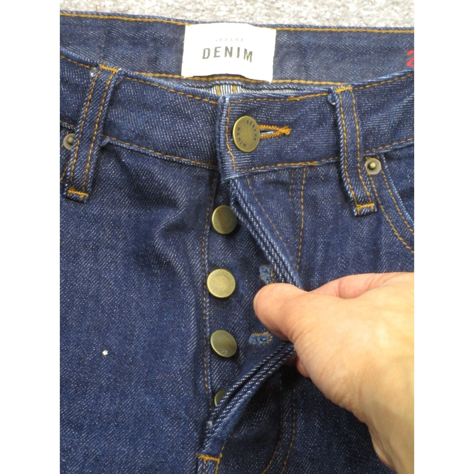 Vintage VINTAGE Sezane Jeans Womens 27 Dark Wash Denim Tapered Fit High Rise Button Fly 2010s Women's Size 27" / US 4 / IT 40 - 7 Thumbnail