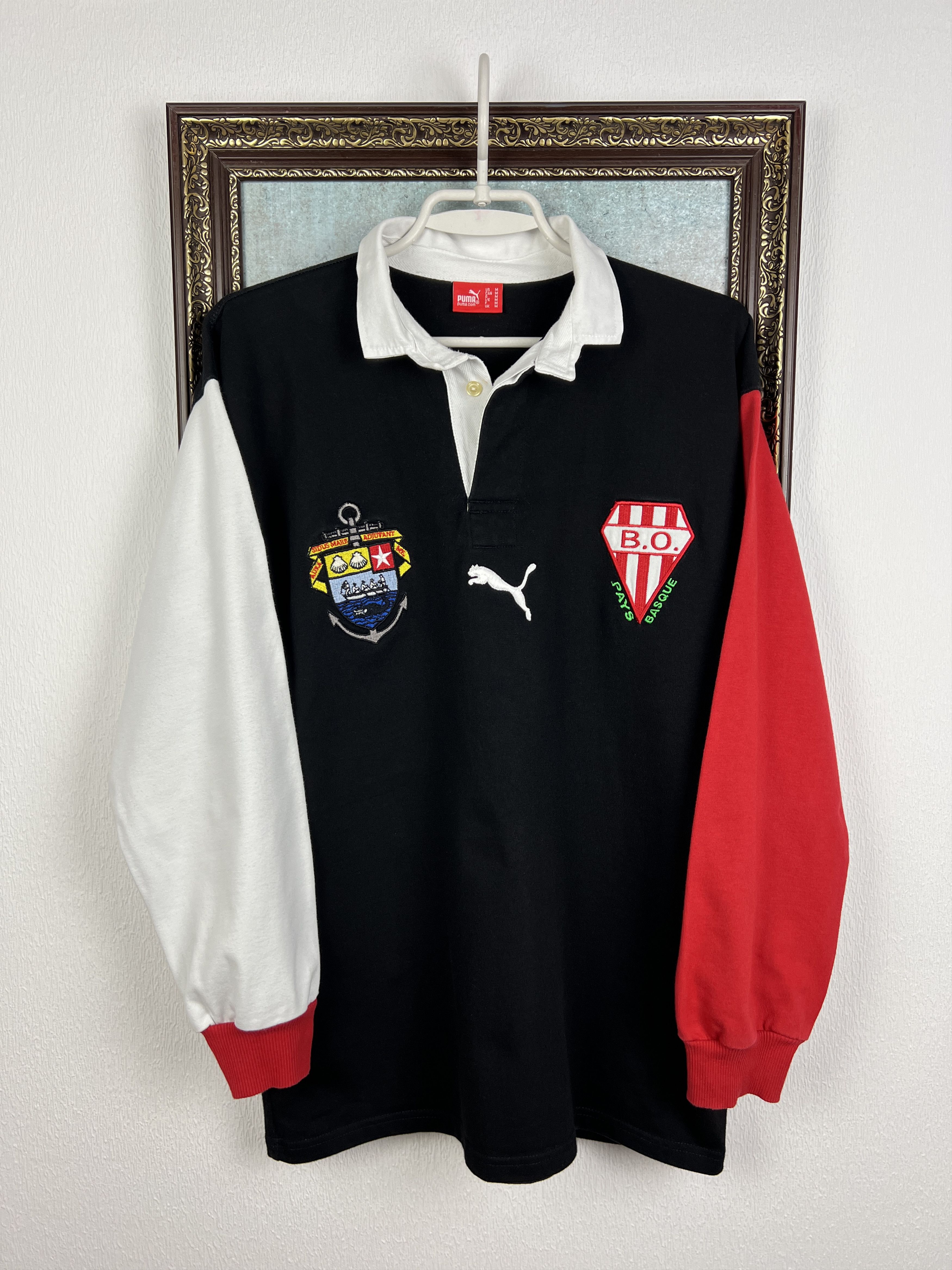 Puma Vintage Biarritz Olympique Rugby Union Jersey Long Sleeve Size US M / EU 48-50 / 2 - 1 Thumbnail