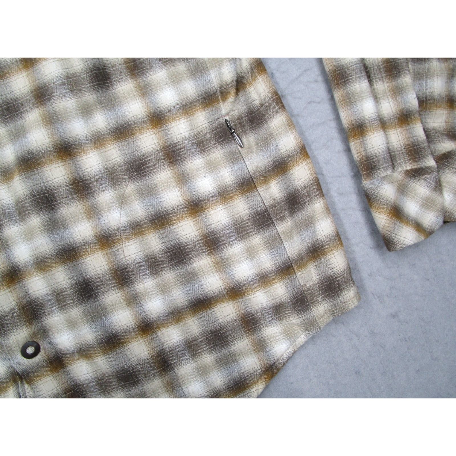 Prana prAna Shirt Mens Large Beige Plaid Button Up Flannel Snaps Outdoor Work Hike Size US L / EU 52-54 / 3 - 4 Thumbnail