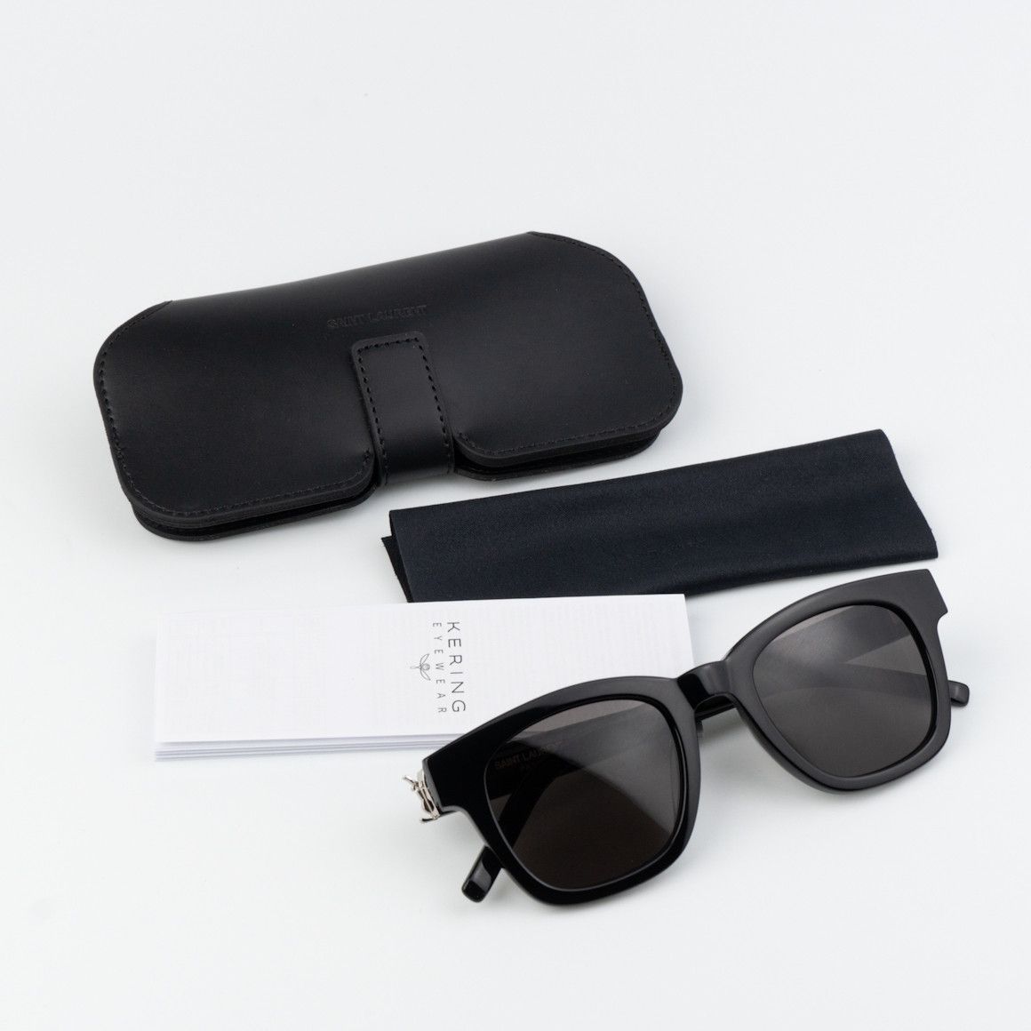 Saint Laurent Paris NEW Saint Laurent SLM124 001 Black Grey Women Sunglasses Size ONE SIZE - 10 Thumbnail