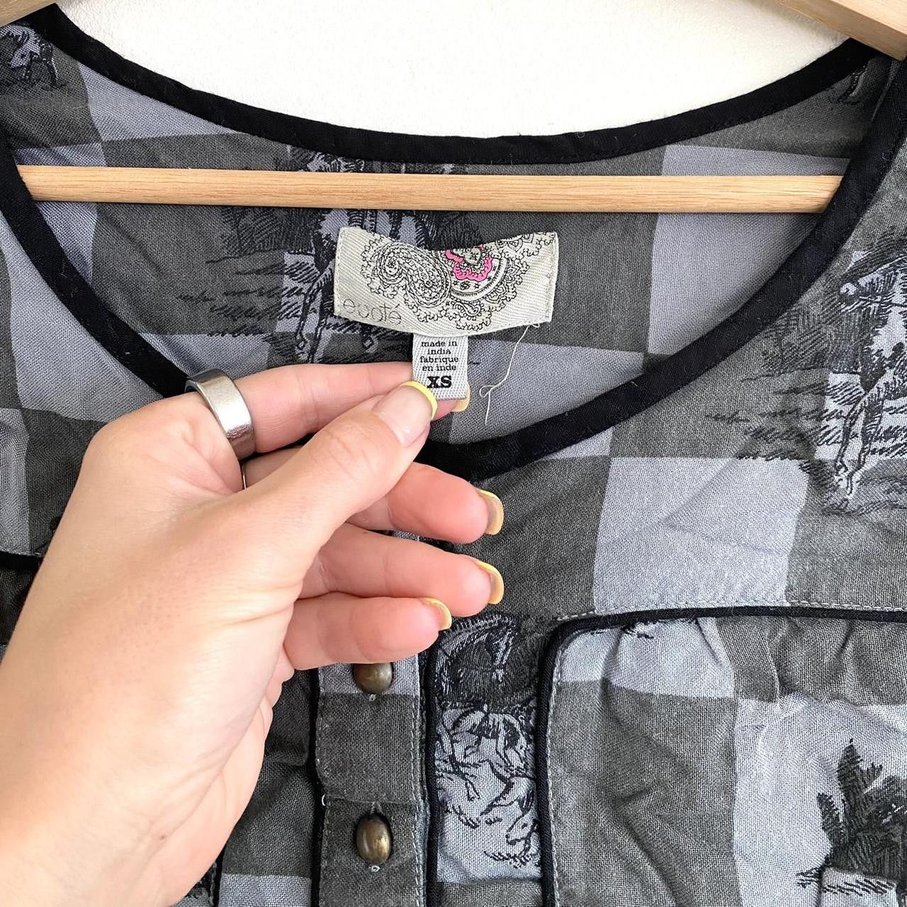 Vintage ECOTE GREY BLACK MINI DRESS WOMENS SIZE XS Size XS / US 0-2 / IT 36-38 - 6 Thumbnail