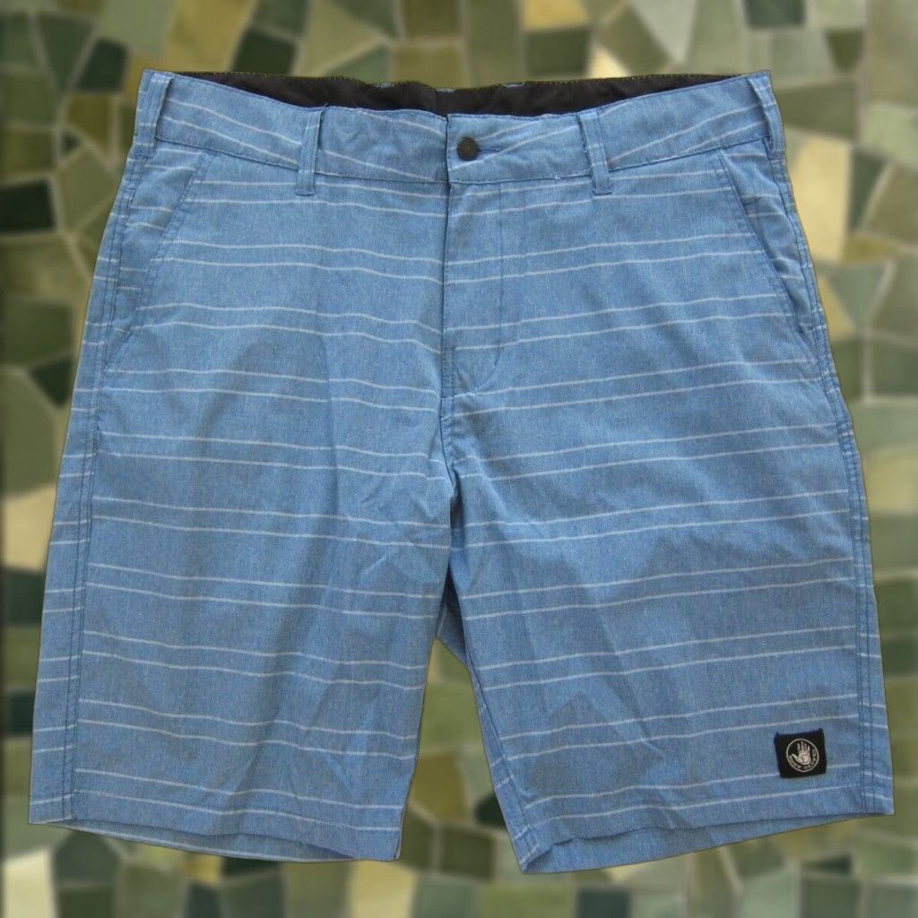 Body Glove Body Glove Blue Stripe Active Stretch Pocket Chino Short Men 38 Size US 38 / EU 54 - 1 Thumbnail