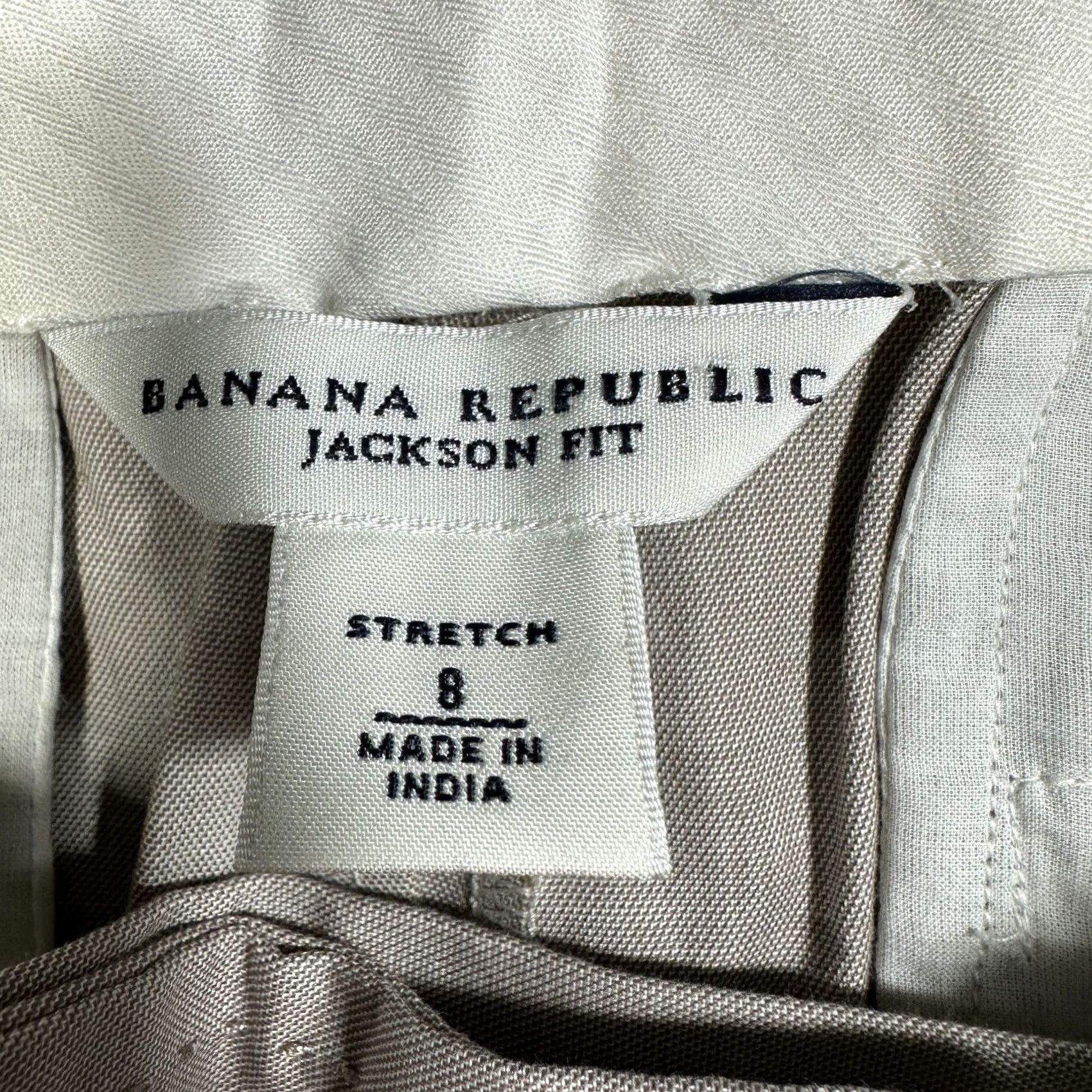 Banana Republic Banana Republic Pants Womens 8 Jackson Fit Wide-Leg Cuffed Brown Cotton Blend Stretch Dress Pants Shirt: Pants? Size 30" / US 8 / IT 44 - 4 Thumbnail