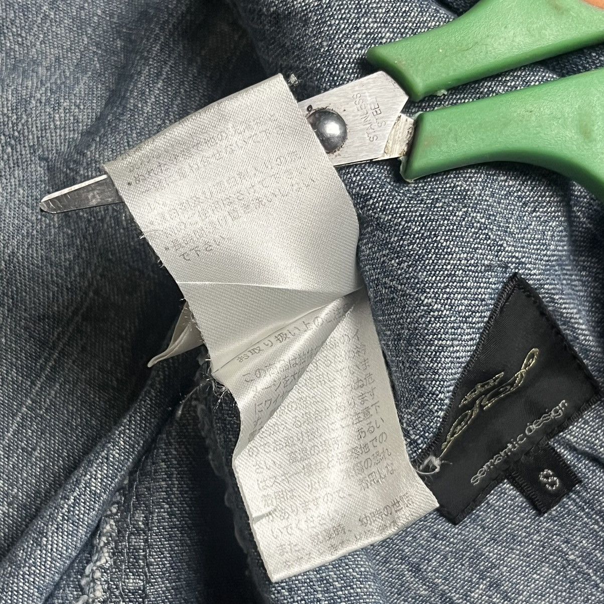 Japanese Brand Semantic Unique Pattern double zipper denim jacket Size US S / EU 44-46 / 1 - 14 Thumbnail