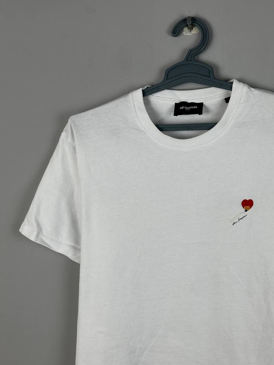 The Kooples The Kooples Streetwear Embroidered White T Shirt Size US L / EU 52-54 / 3 - 1 Thumbnail